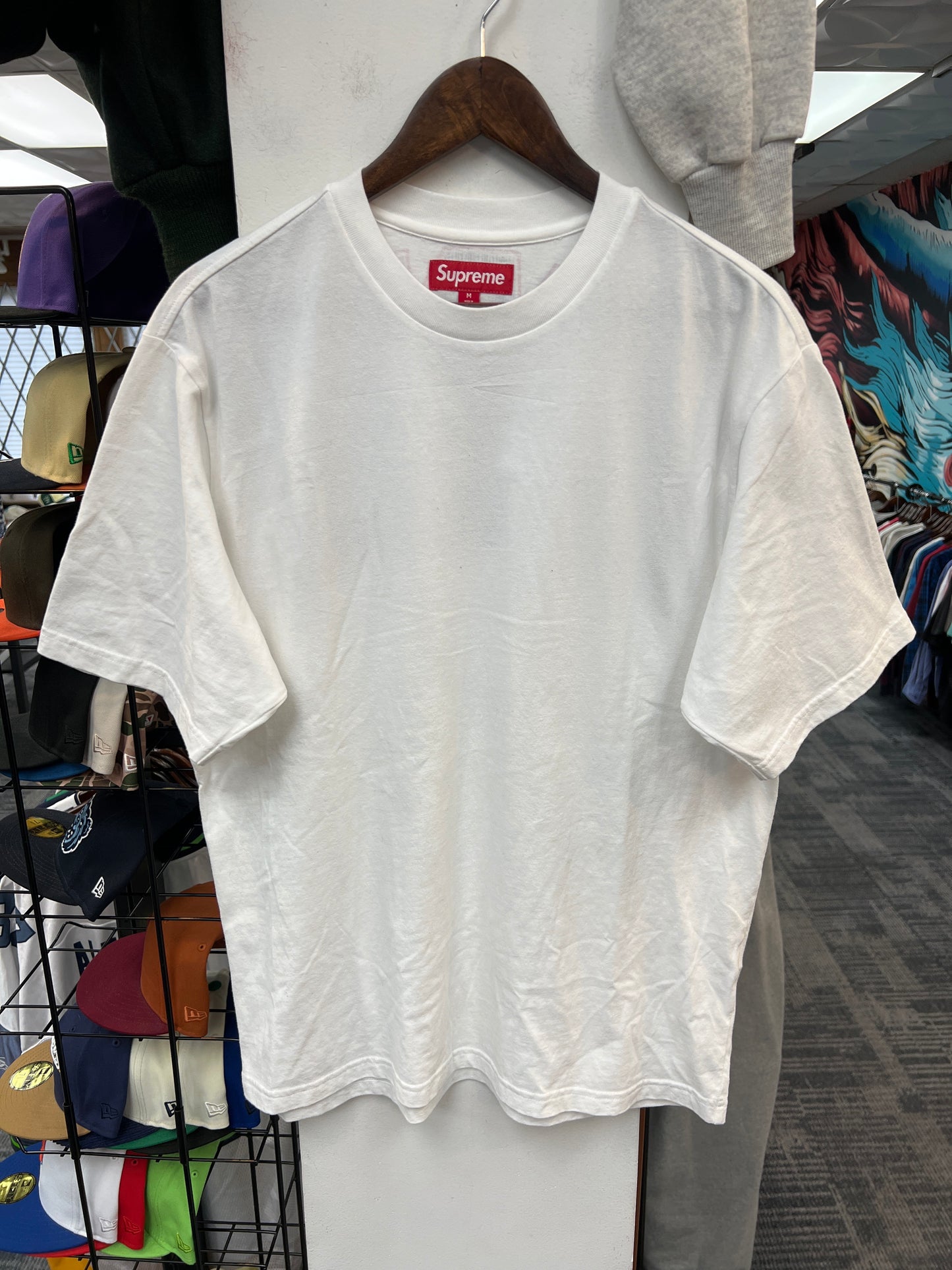 Supreme Rhinestone Script S/S White Tee