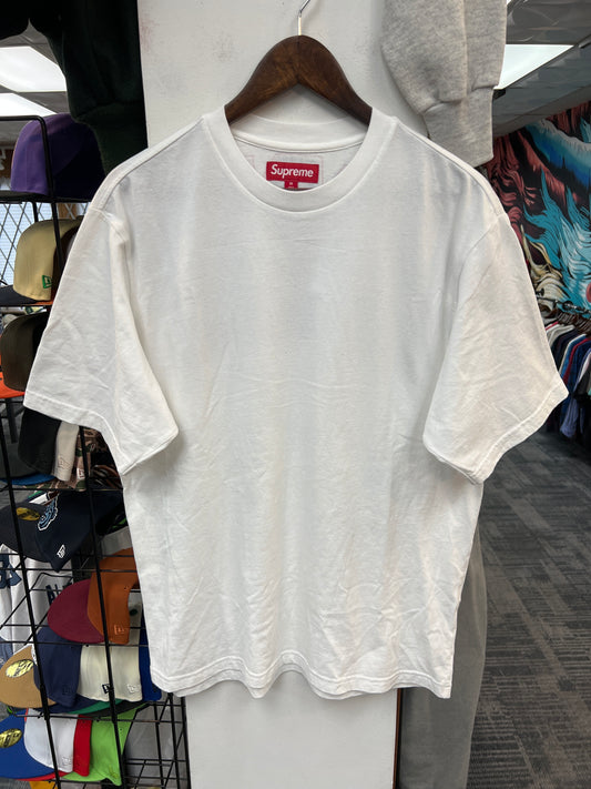 Supreme Rhinestone Script S/S White Tee