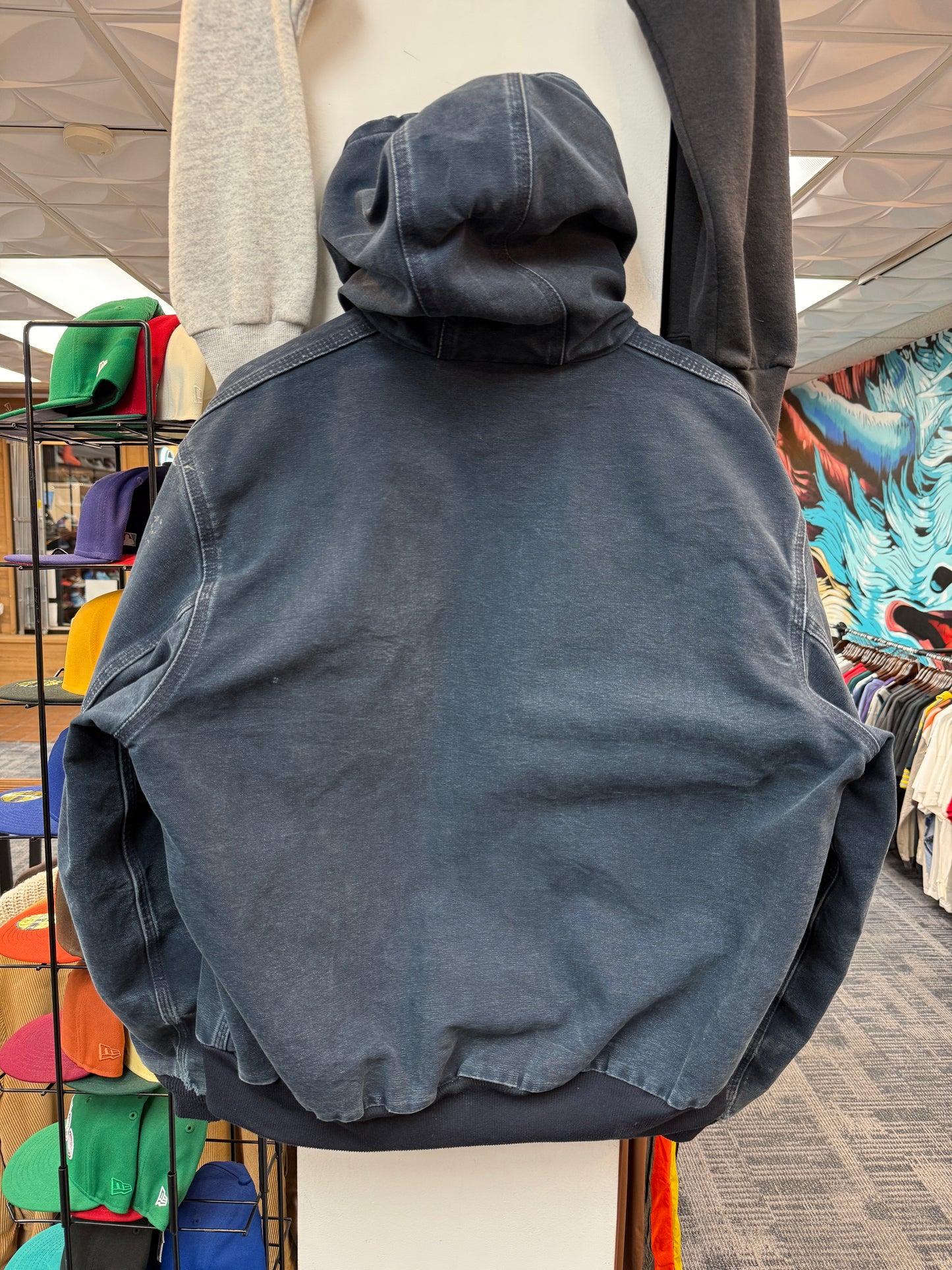 Vintage Blue Carhartt Hooded Jacket