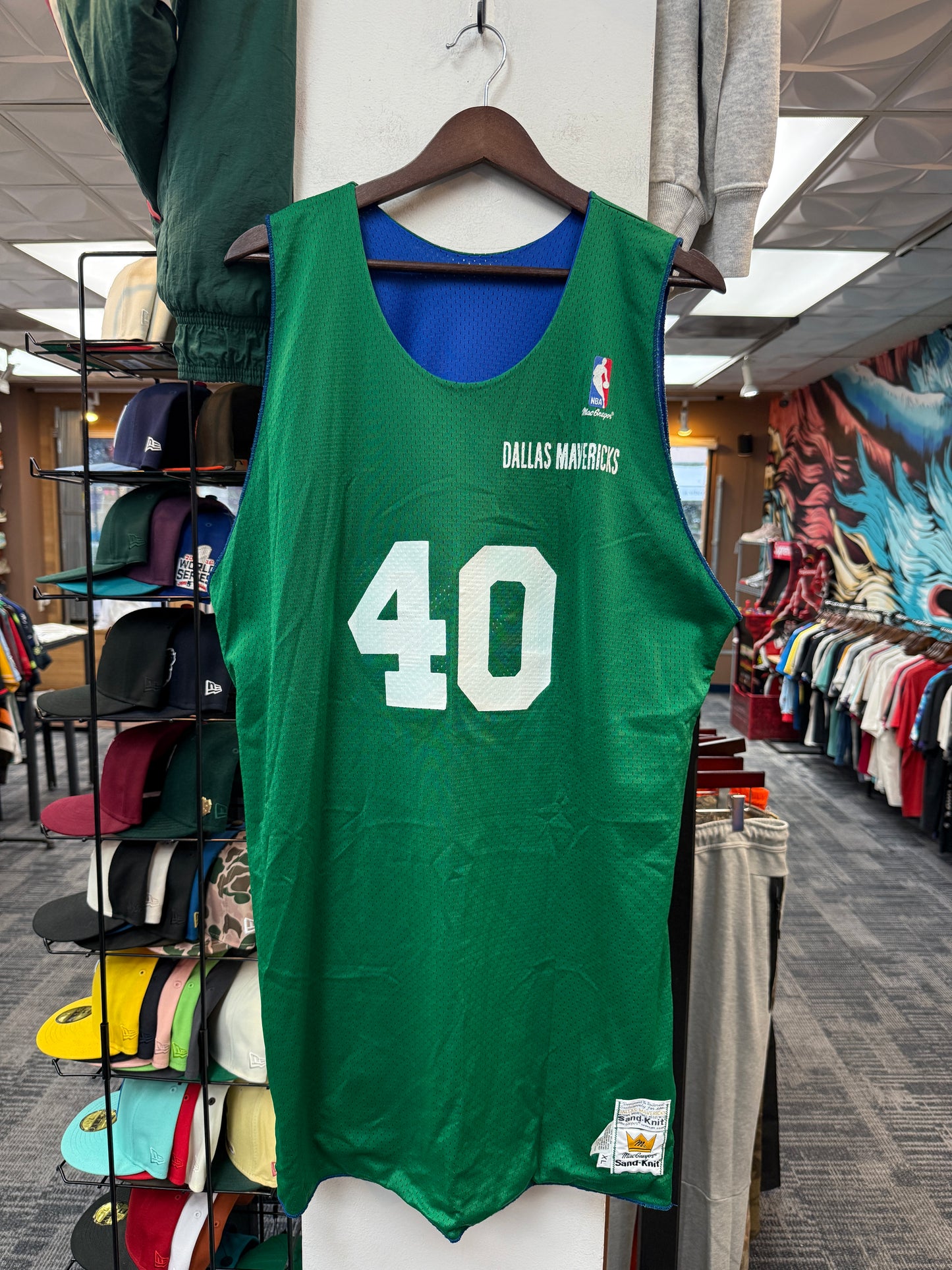 Vintage Champion Dallas Mavericks Practice Reversible Jersey