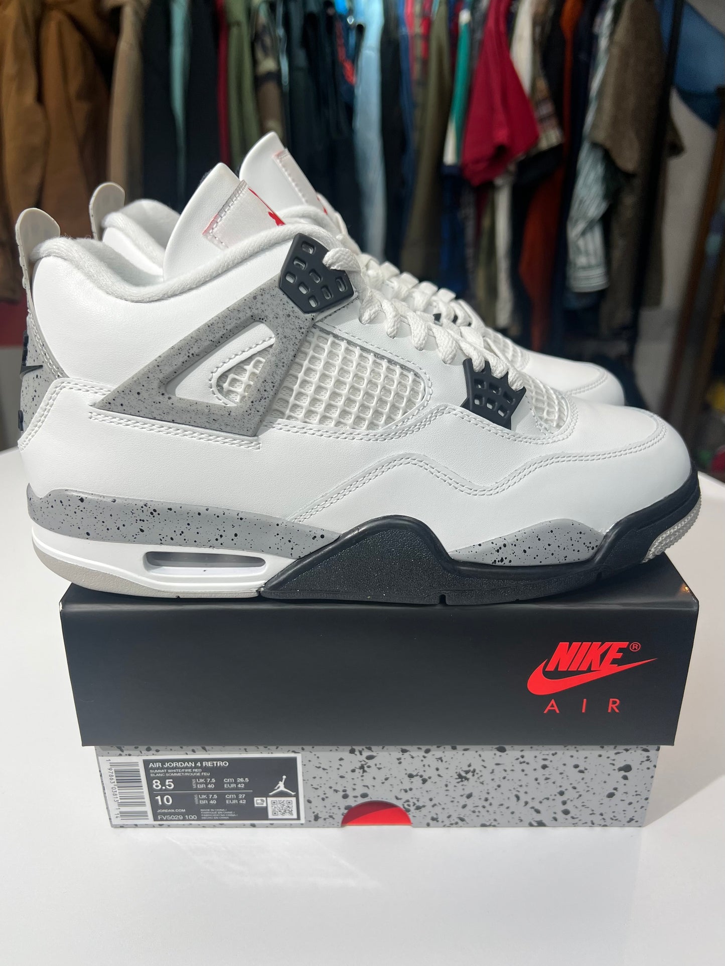 New Jordan 4 Retro White Cement