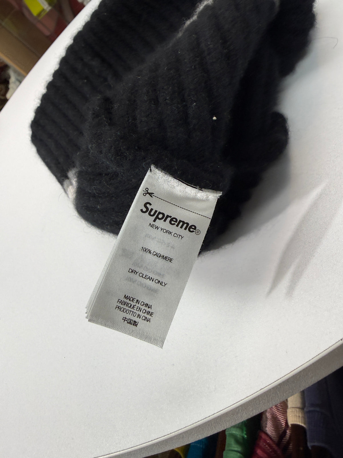 Supreme Stripe Cashmere Beanie