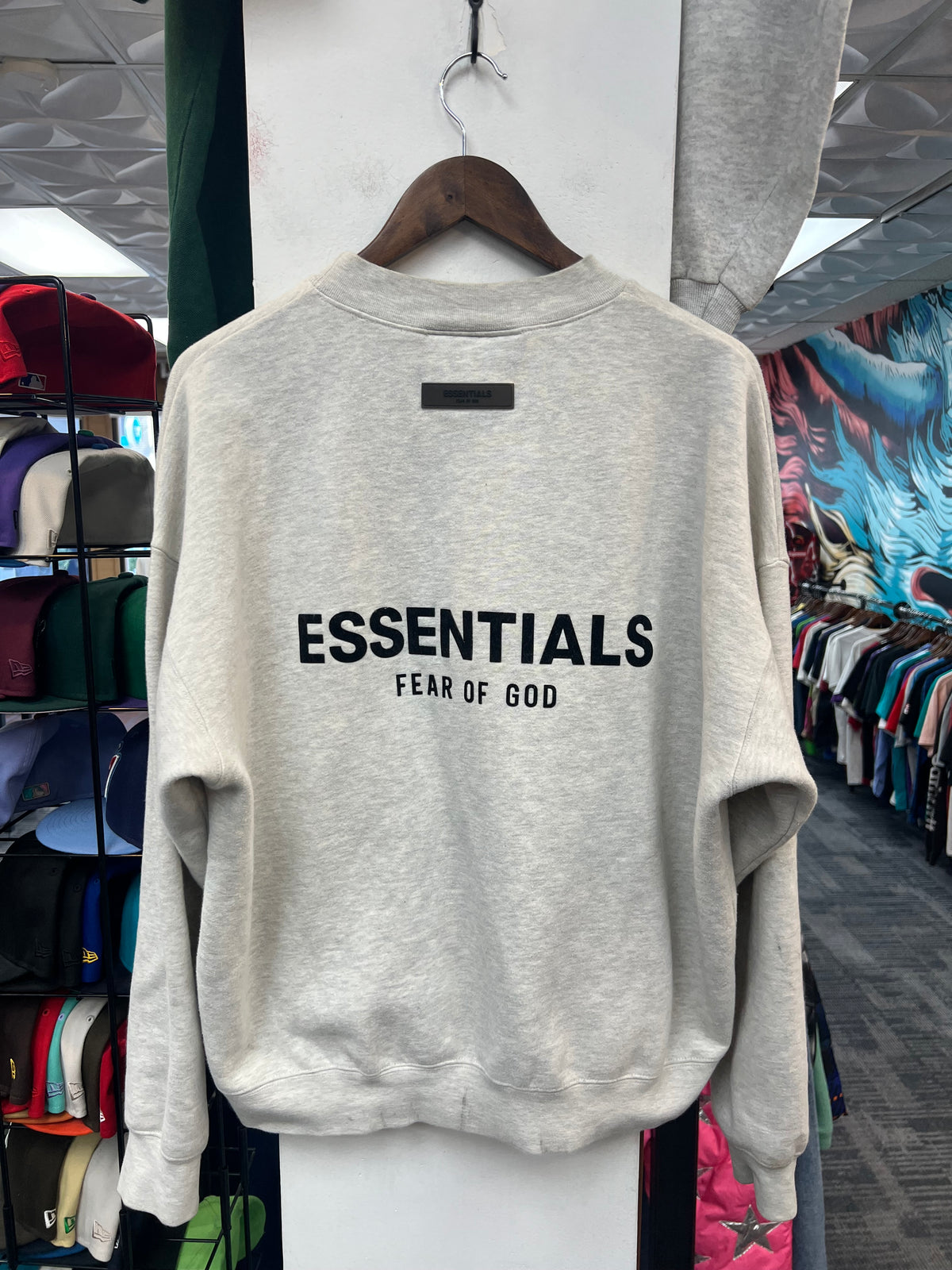 Essentials Fear of God Grey Fleece Crewneck