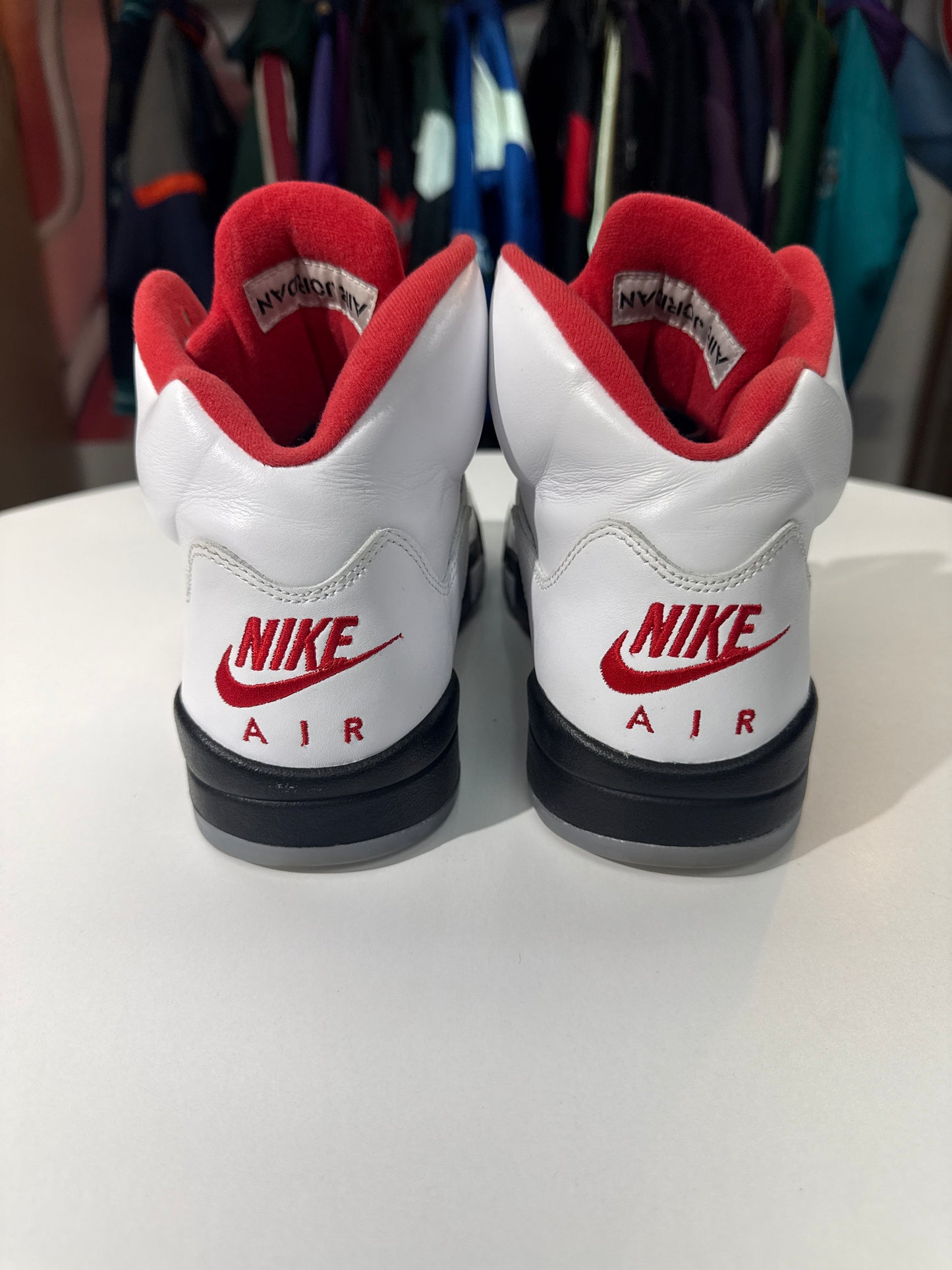 Preowned Jordan 5 Fire Red Silver Tongue (2020)