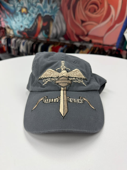 Vintage Grey Harley Hat