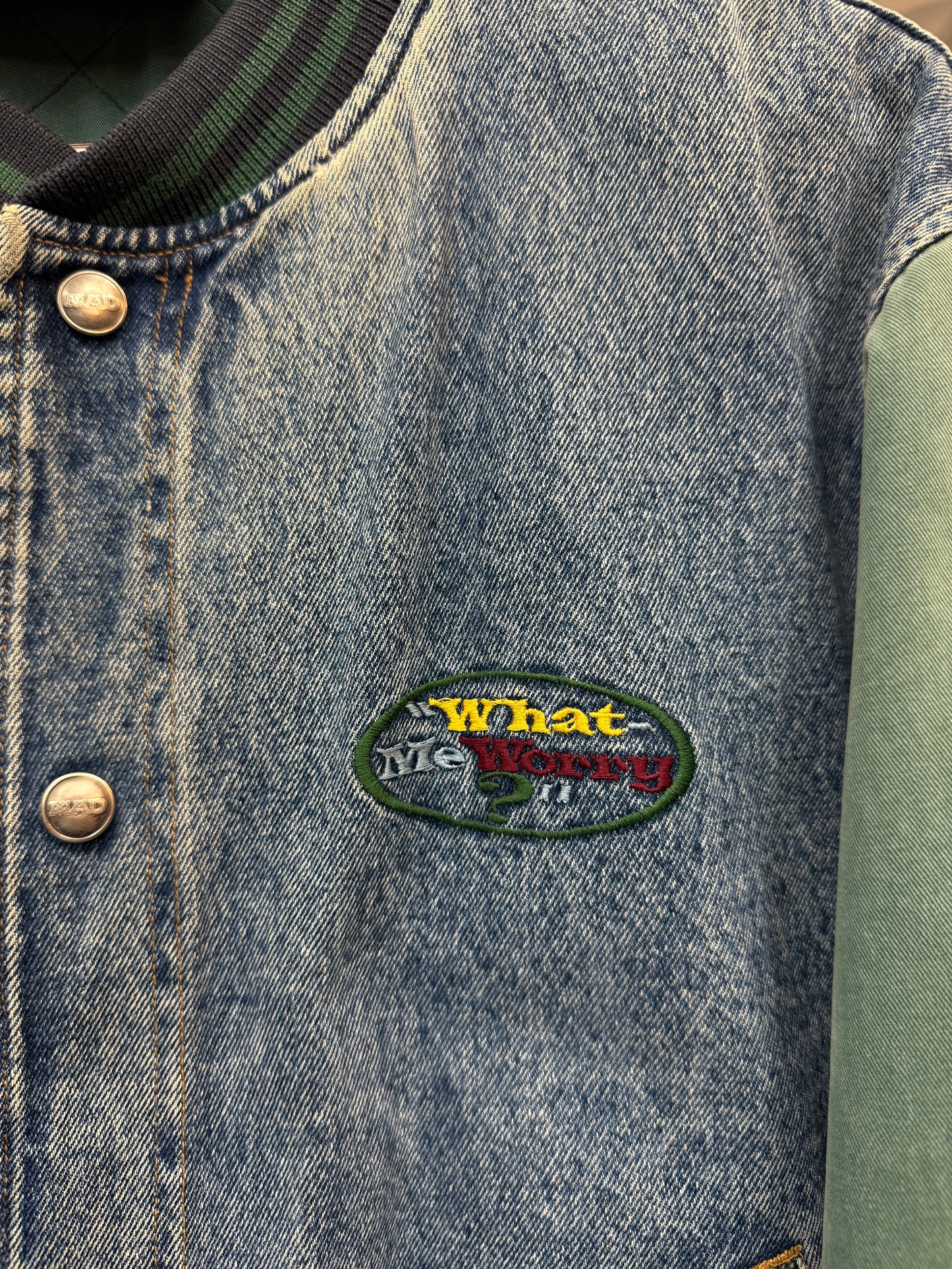 Vintage 1993 MAD Magazine Denim Varsity Jacket