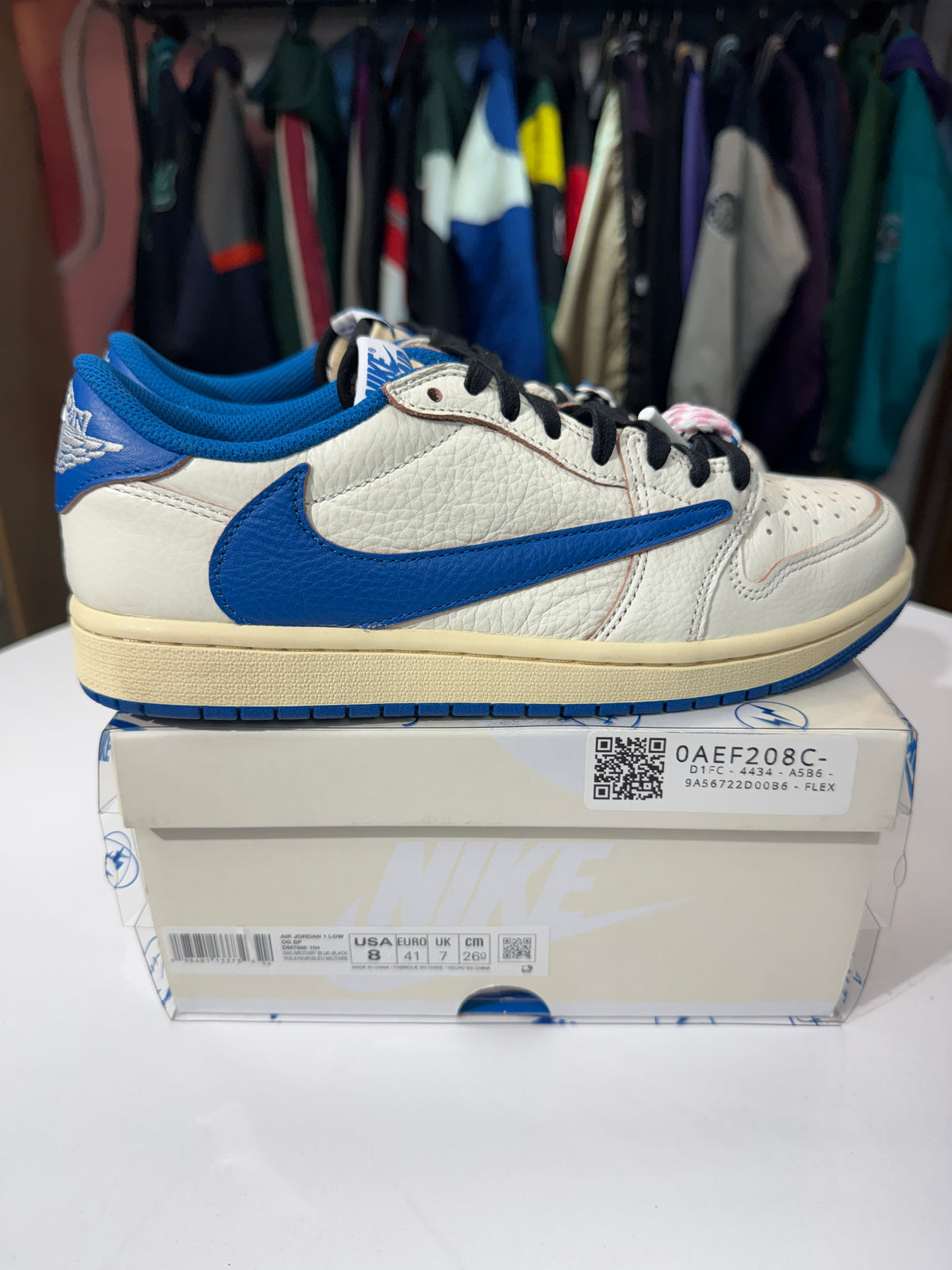 Preowned Fragment X Travis Scott Jordan 1 Low