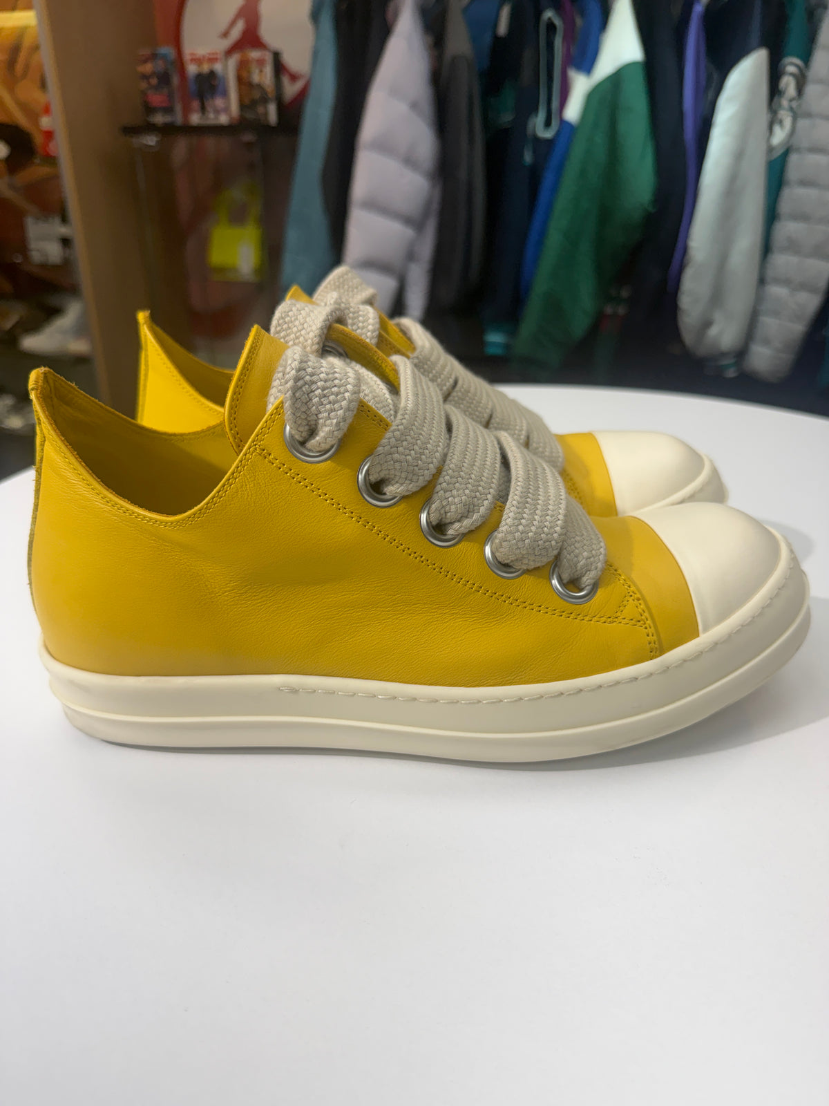 Preowned Lemon Jumbo Lace Low Rick Owens Porterville
