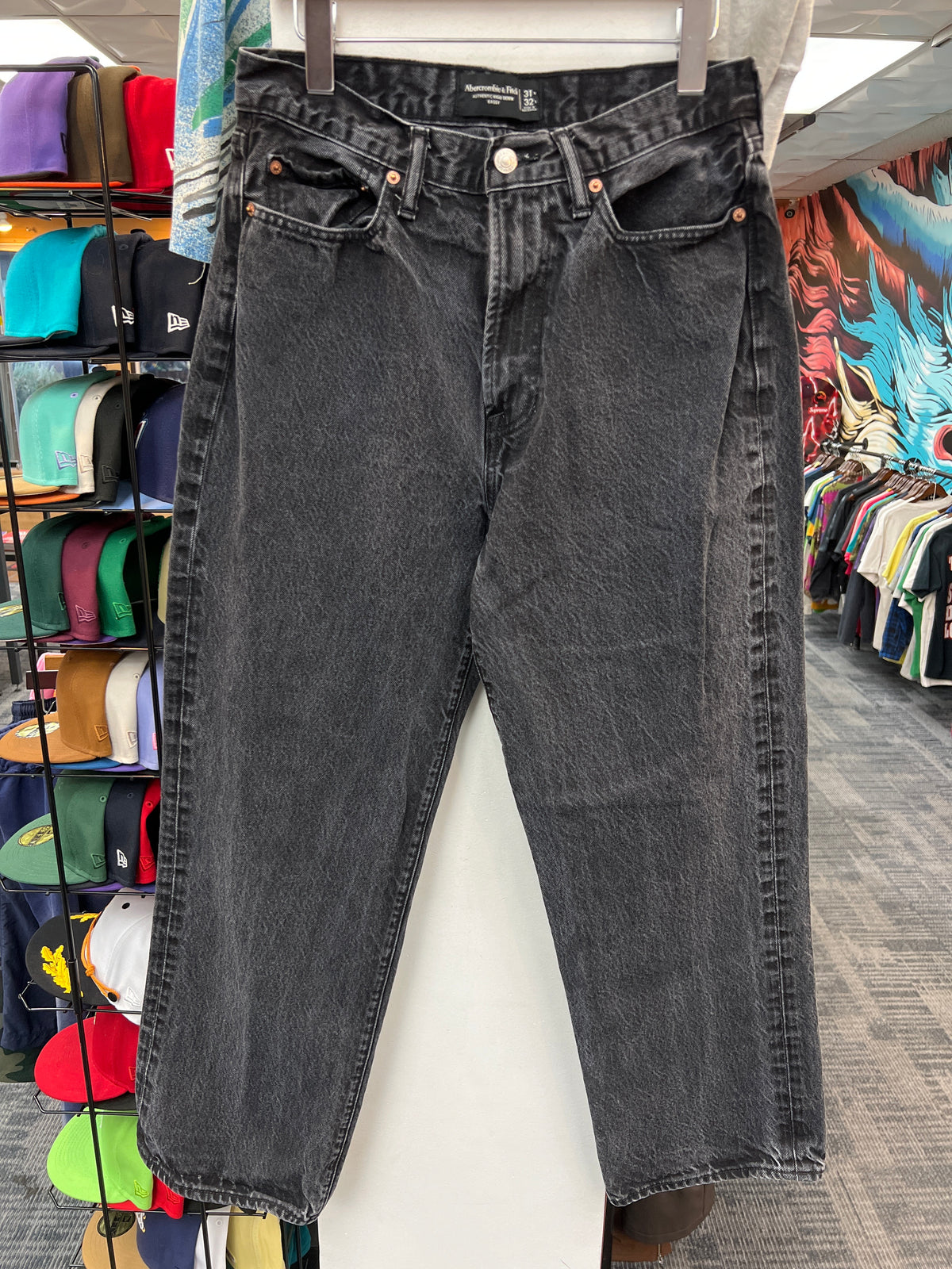 Abercrombie & Fitch Authentic Rigid Baggy Black Denim