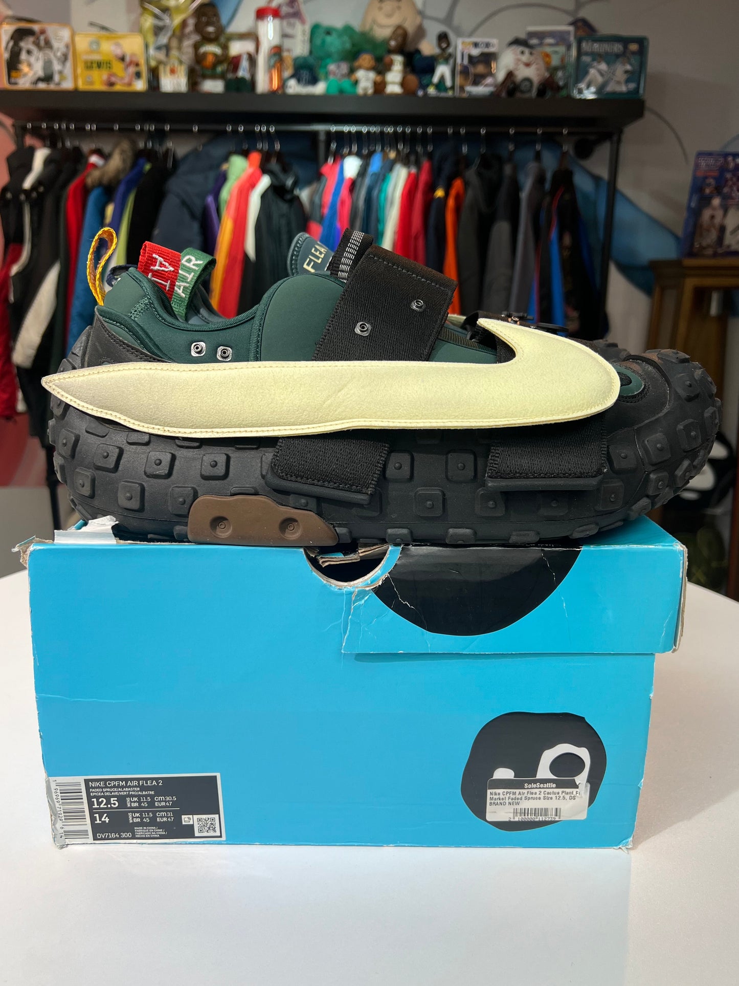 Preowned Cactus Plant Flea Market Nike Air Flea 2 Faded Spruce