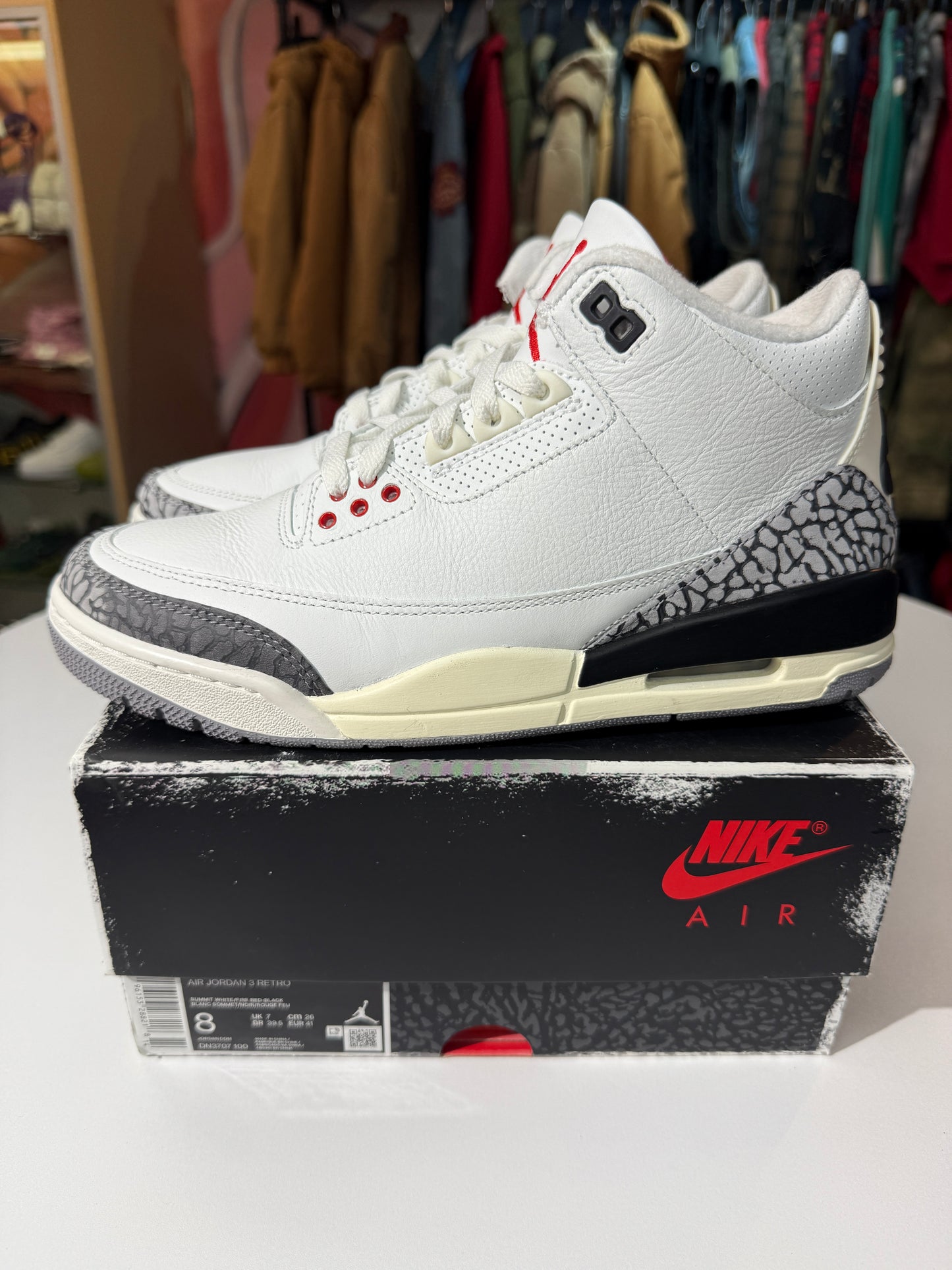 Preowned Reimagined White Cement Jordan 3
