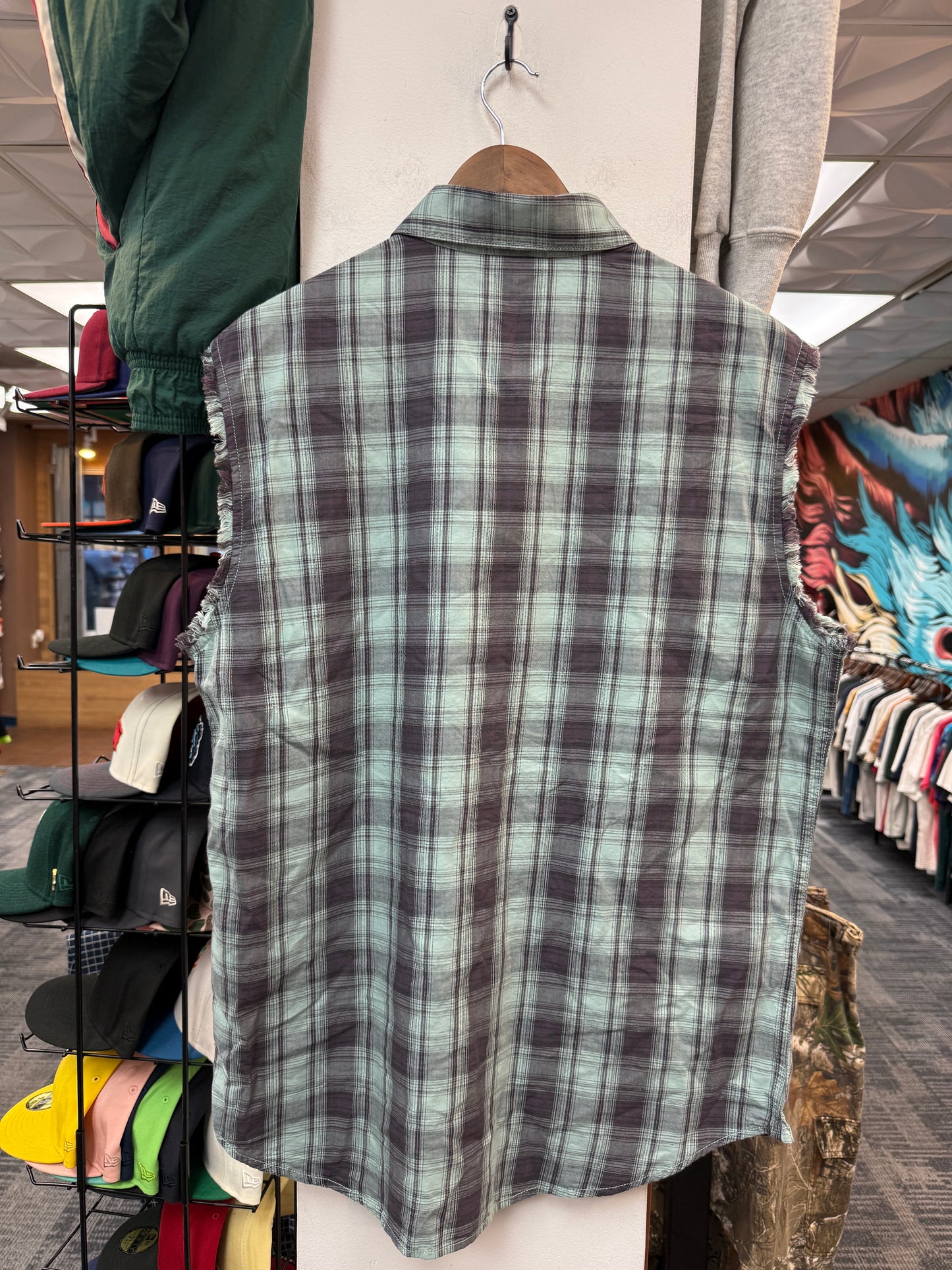 New Harley Davidson Sleeveless Plain Button Up