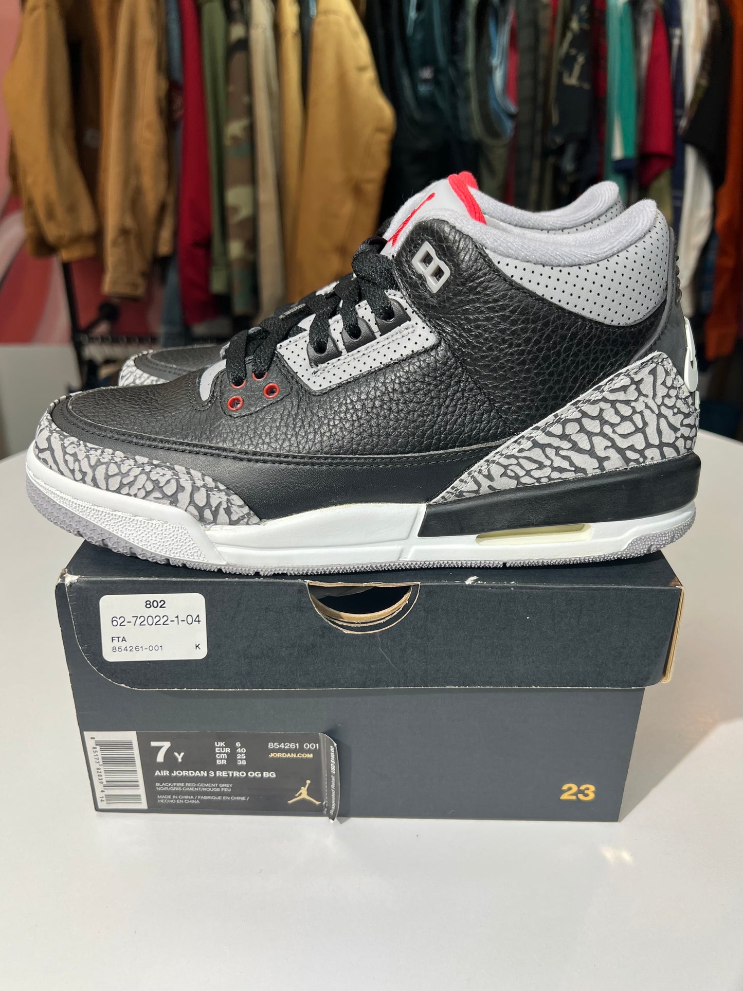 New Black Cement Jordan 3 (2018)