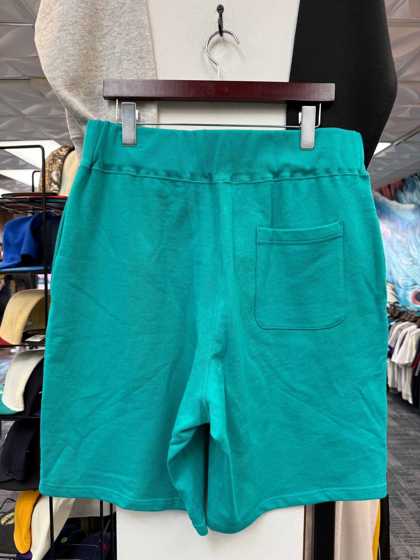 Bape Teal Shark Shorts