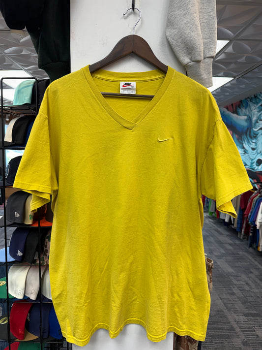 Vintage Nike Yellow V-Neck Tee