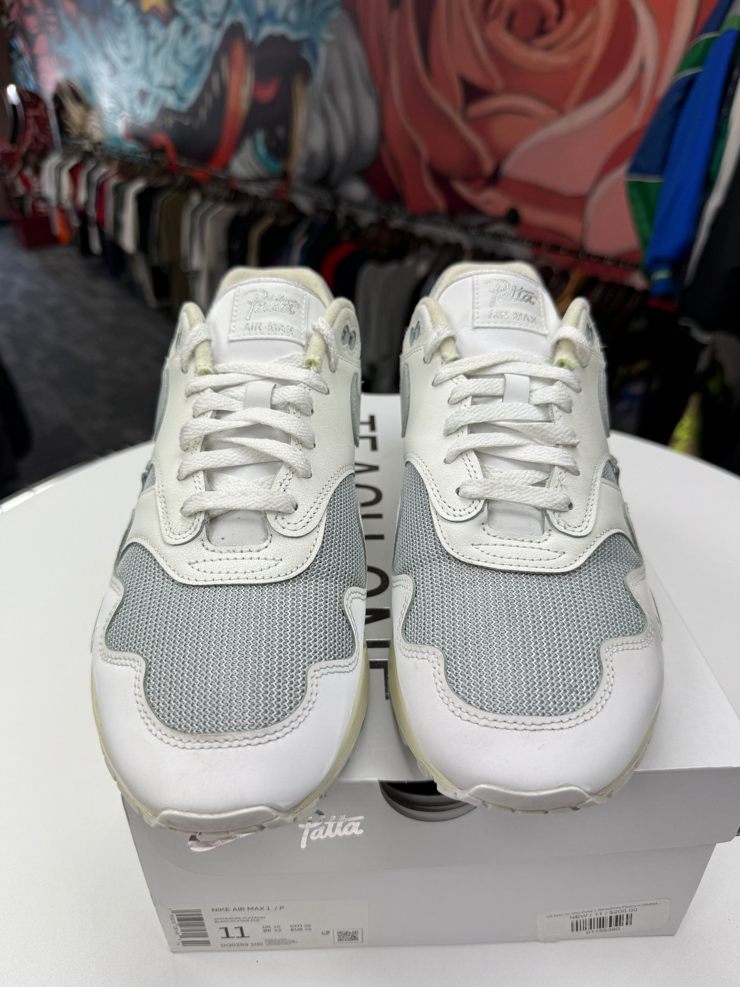 Preowned Air Max 1 Patta Waves White