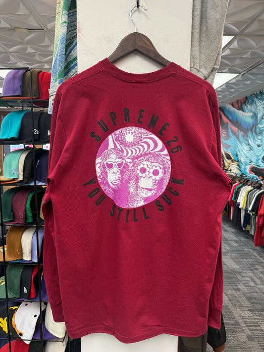 New Supreme Cardinal You Still S**k L/S Tee