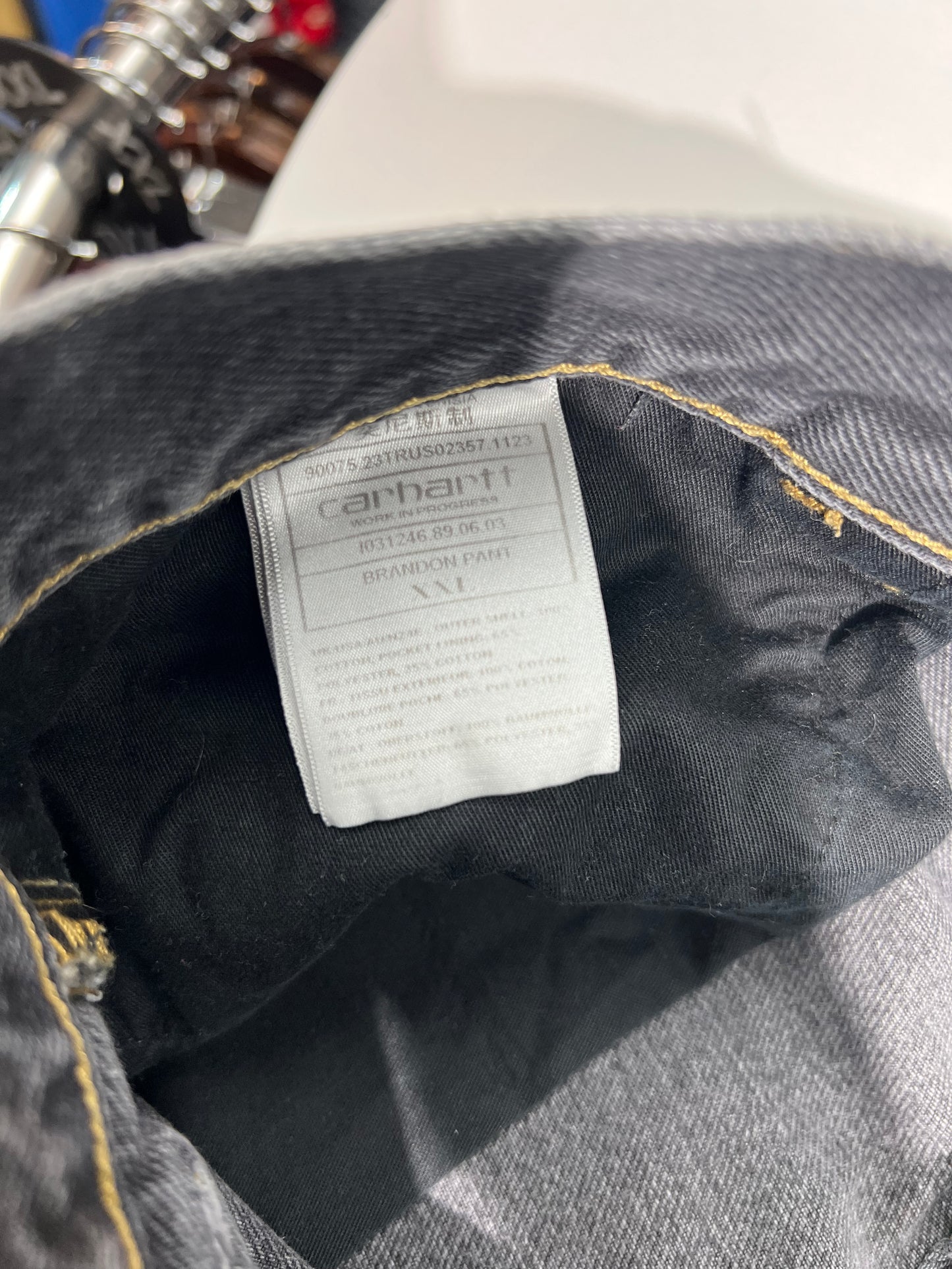 Carhartt WIP Washed Black Baggy Jeans