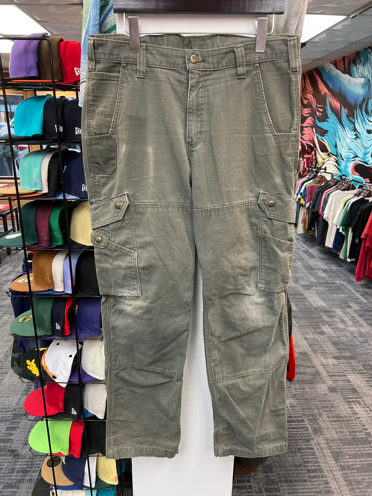 Carhartt B342 Ripstop Cargo Pants Moss Green