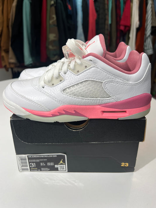 Preowned Jordan 5 Low White/Corral