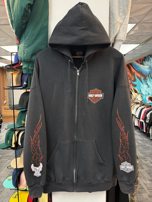 Vintage Harley Davidson Sheltons Zip Up Hodie
