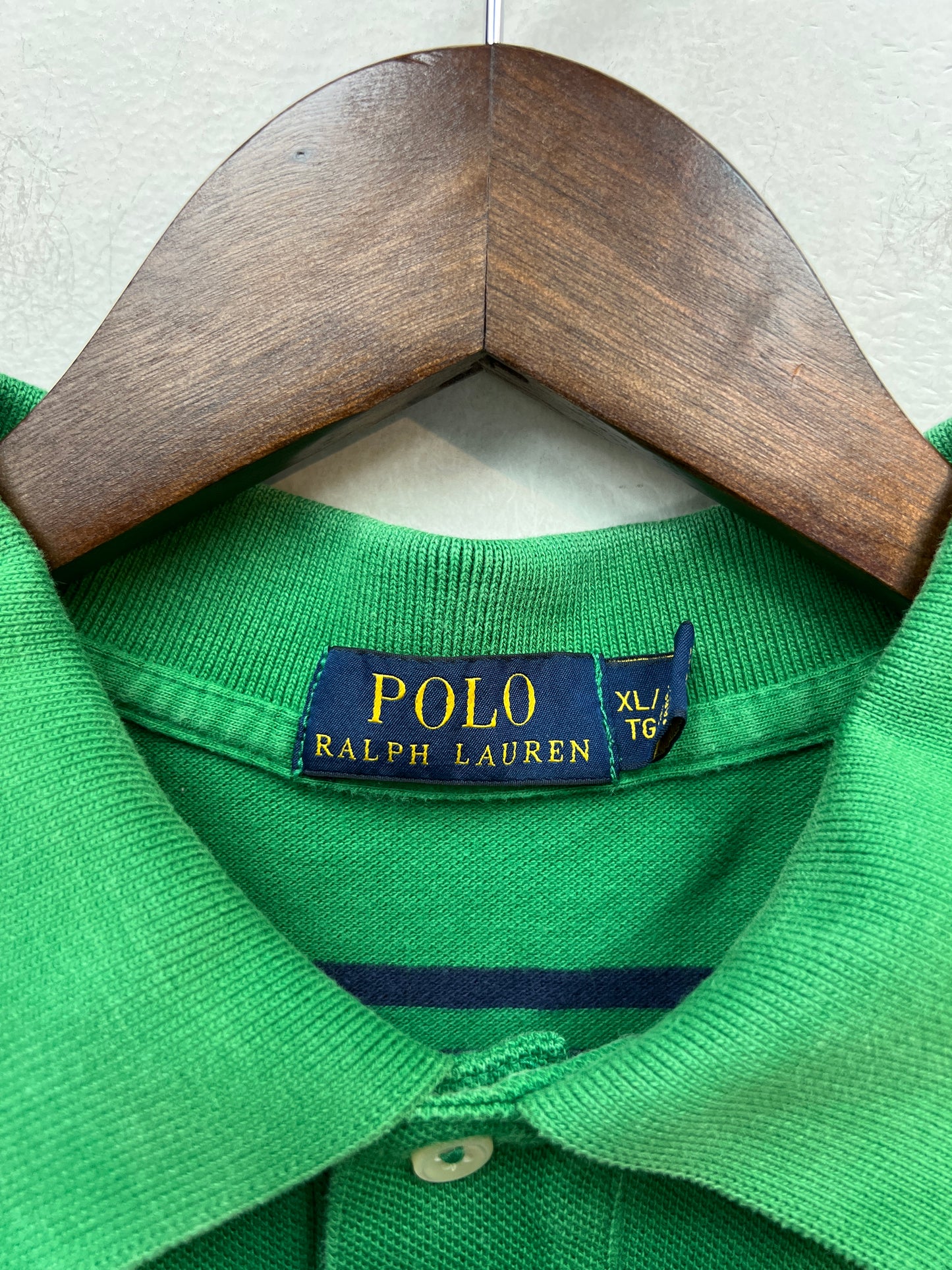 Polo Ralph Lauren Green Blue Striped Polo Shirt