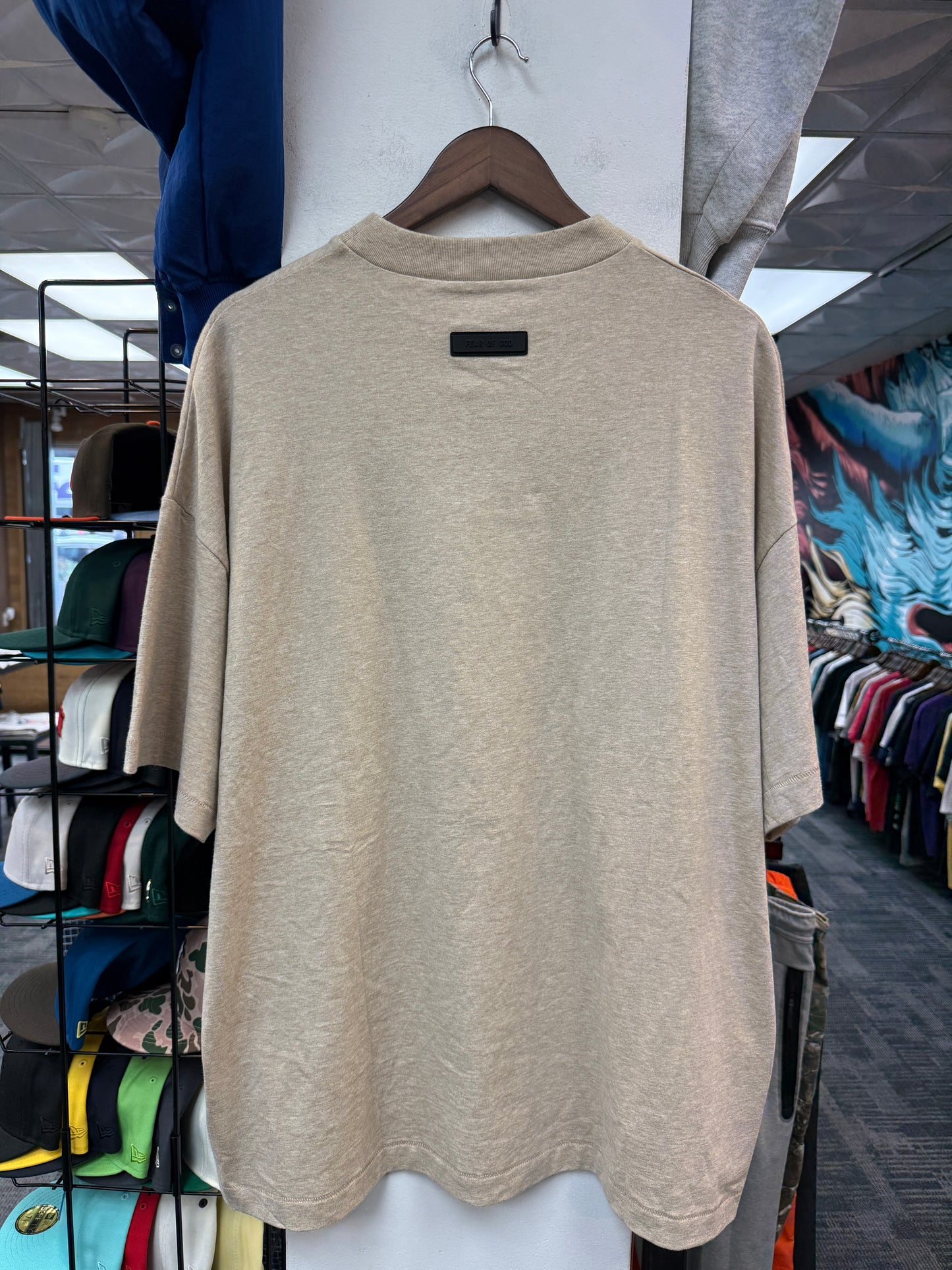 New Sand Beige Fear of Gods Essentials Tee
