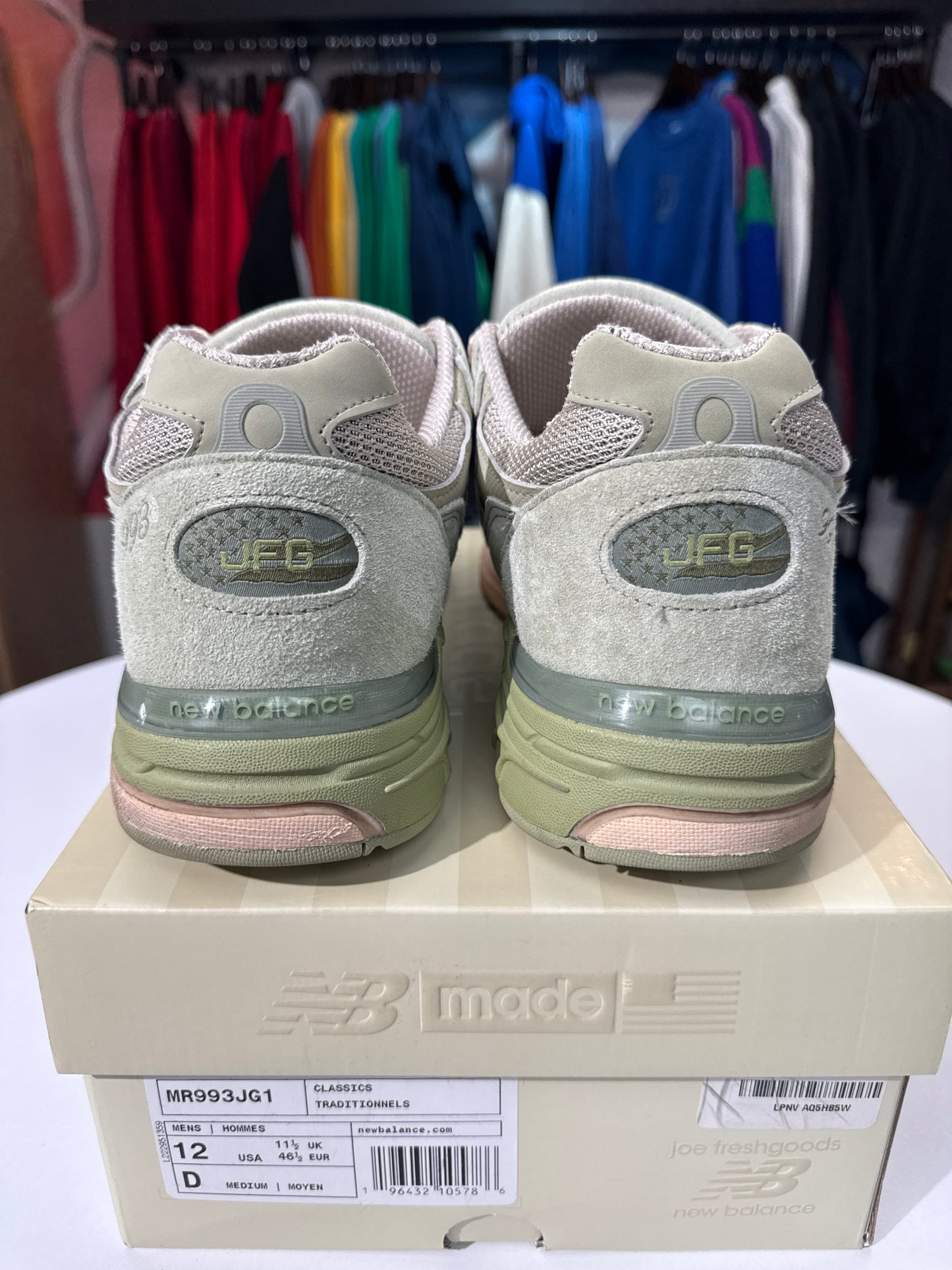 Preowned New Balance 993 x JFG Performance Art Sage