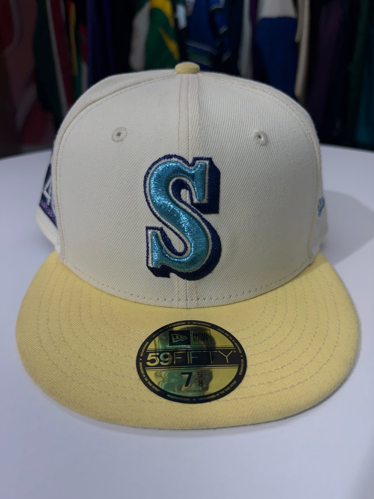 Seattle Mariners White/Teal/Yellow Fitted Hat