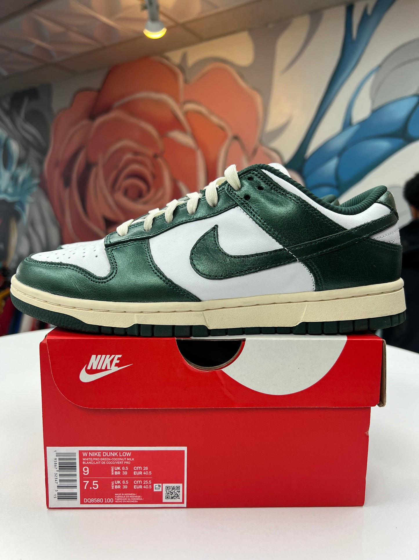 Preowned Nike Dunk Low Vintage Green