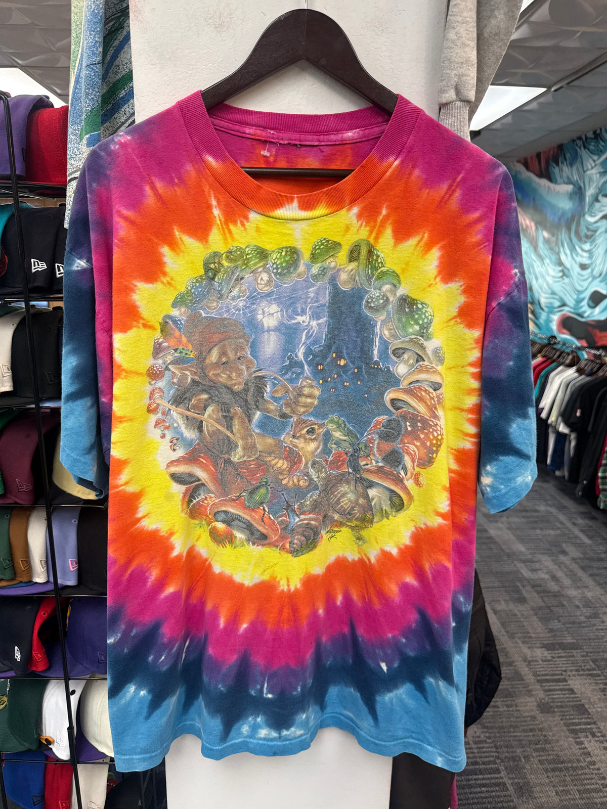 Vintage 1999 Liquid Blue Smoking Gnome Tee