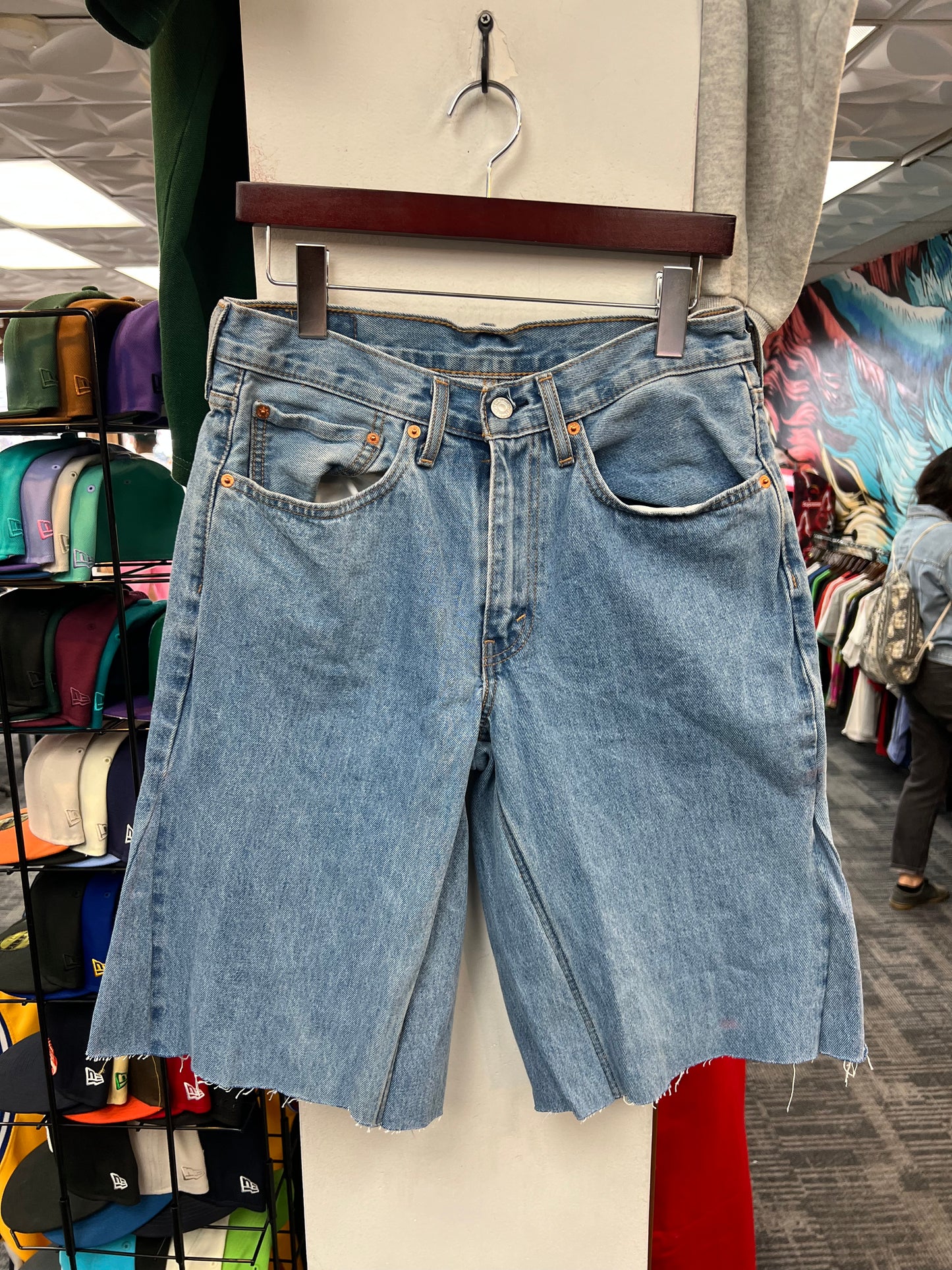 Levi’s Light Wash Reworked Denim Shorts