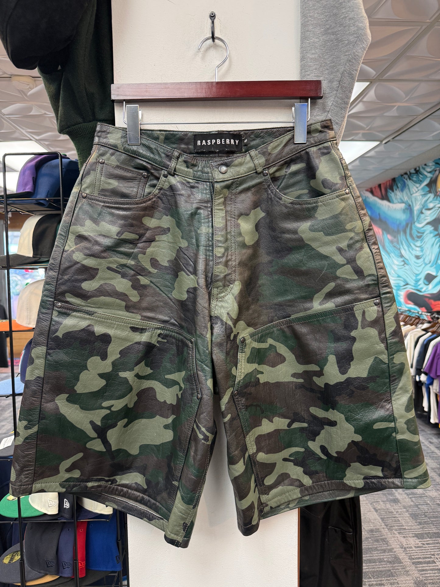 GV Raspberry Hills Camo Leather Shorts