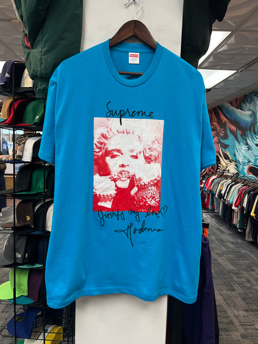 New Supreme Madonna Tee (Bright Blue)