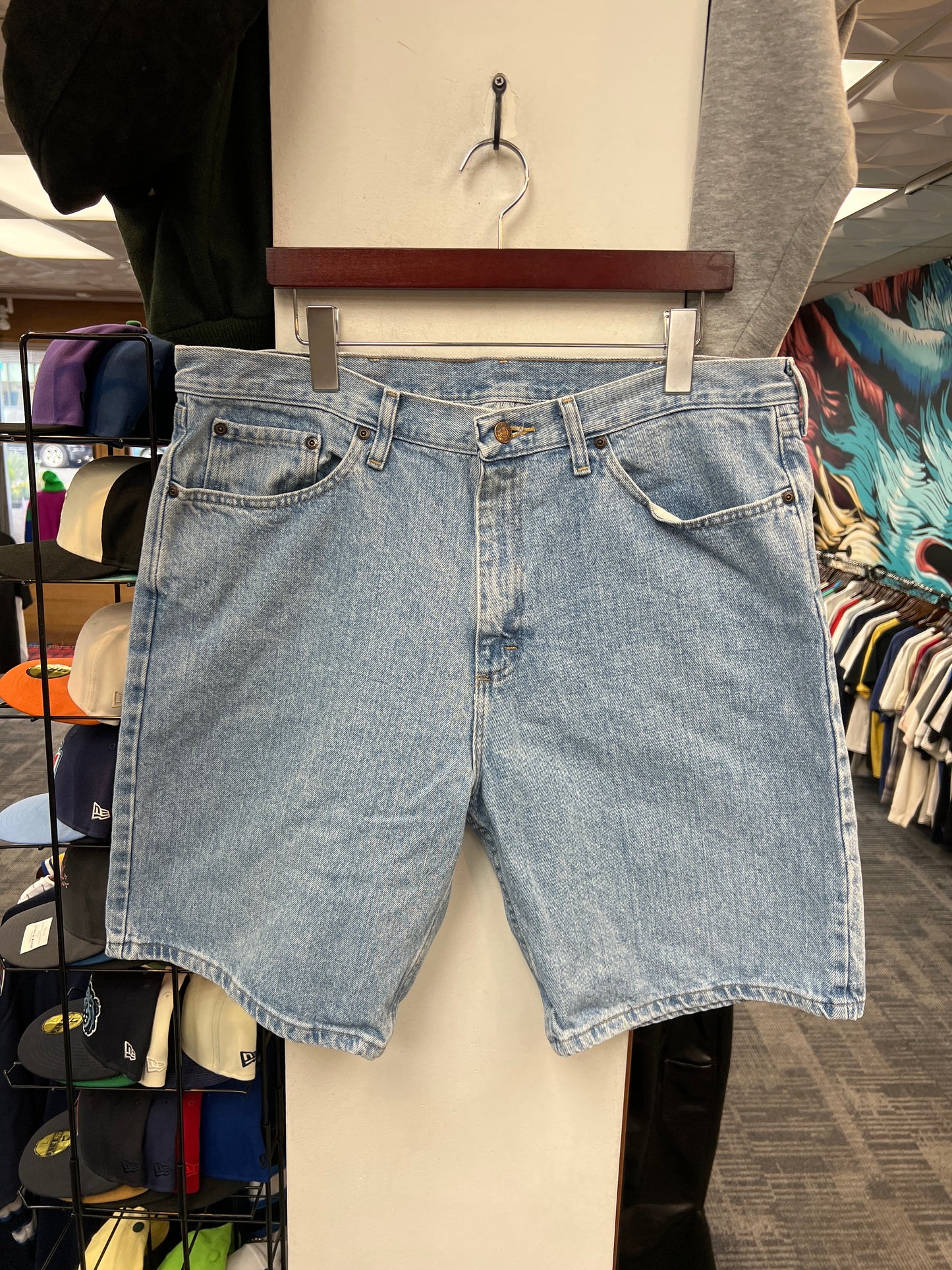 Wrangler Light Wash Denim Shorts
