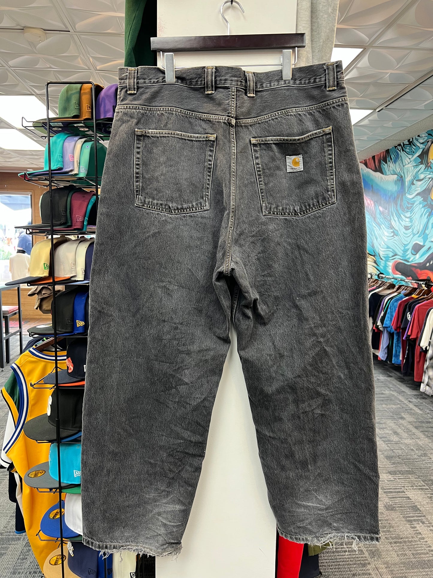 Carhartt WIP Washed Black Baggy Jeans