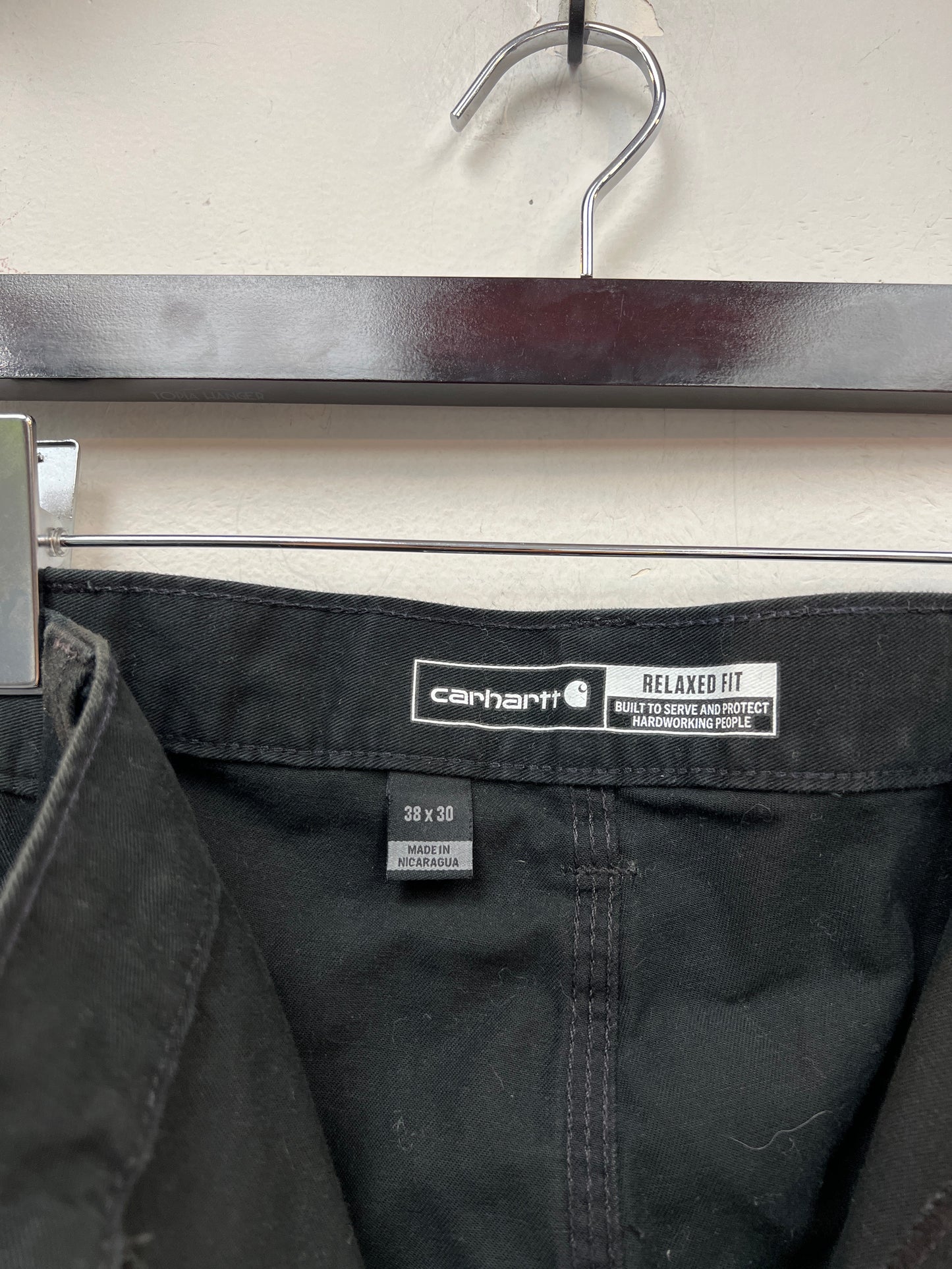 Custom Carhartt Flared Black Cut Carpenter Shorts