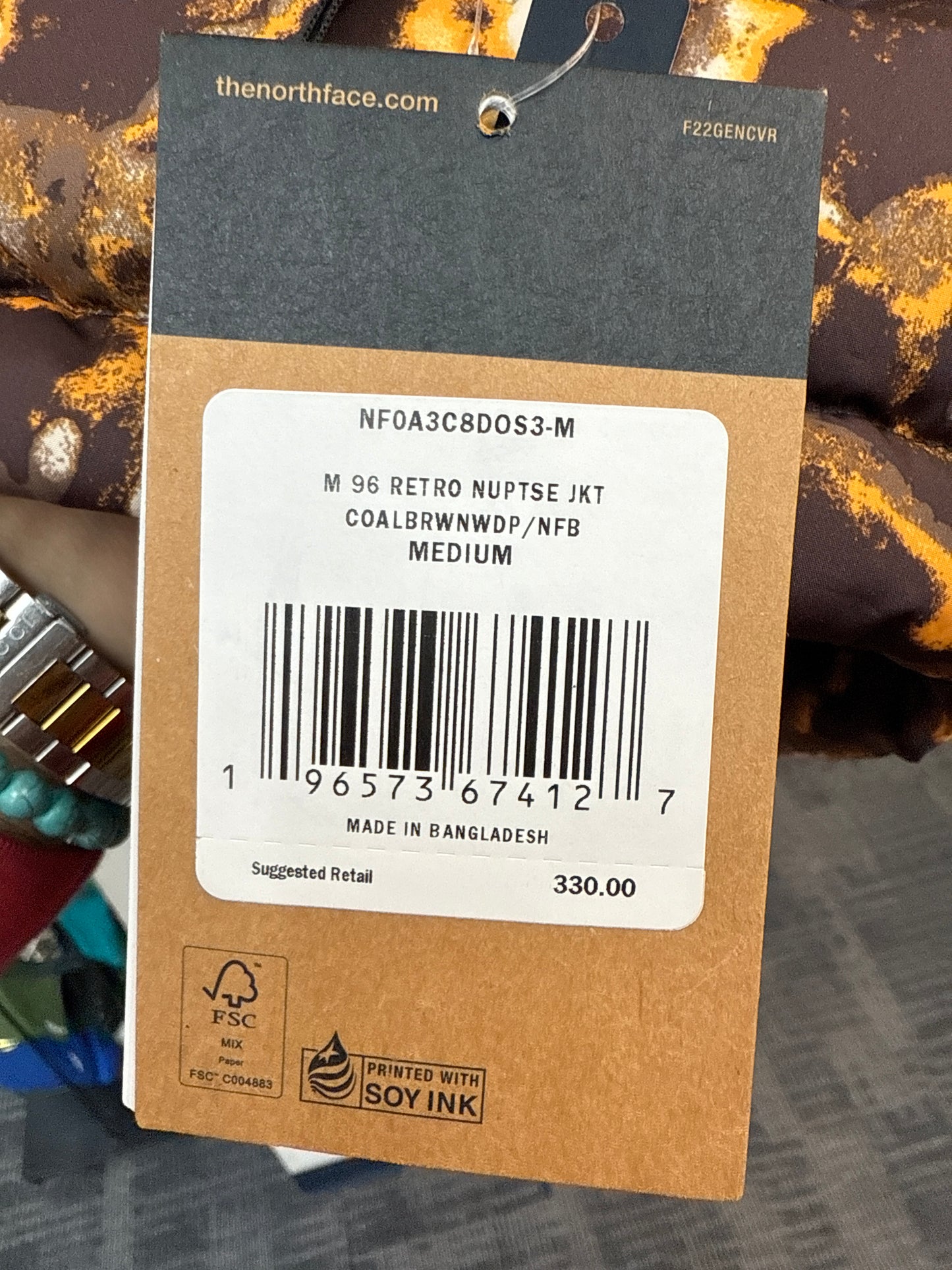 New The North Face Retro 1996 Nuptse Coal Brown