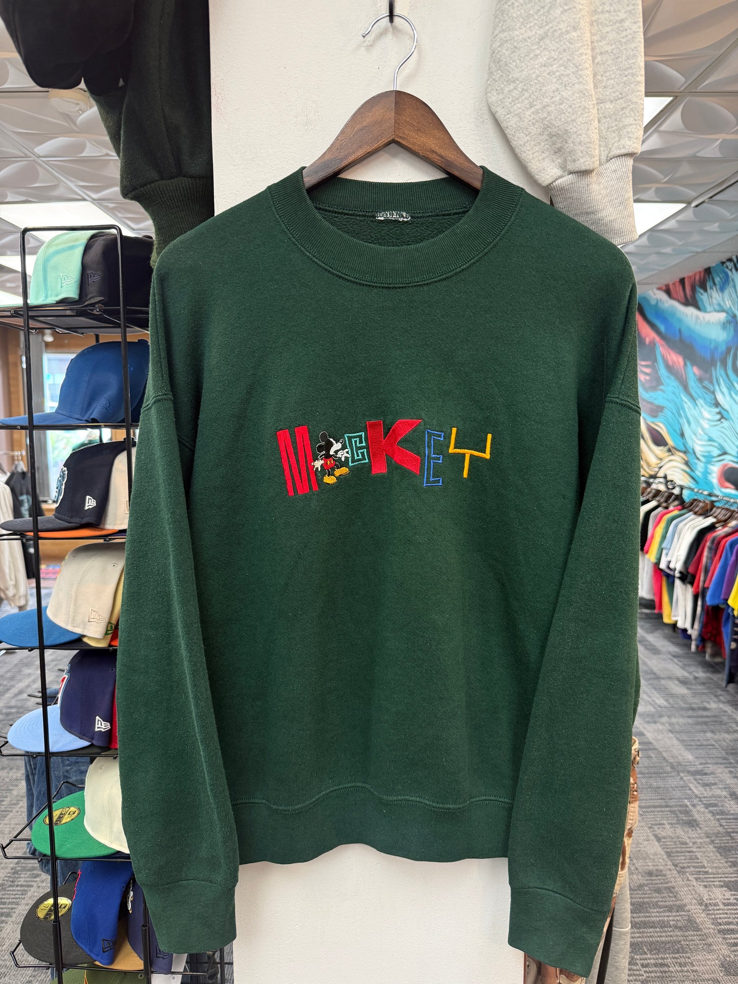 Vintage Mickey Green Crewneck
