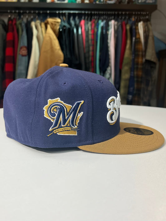 Milwaukee Brewers Side Patch Fitted Hat