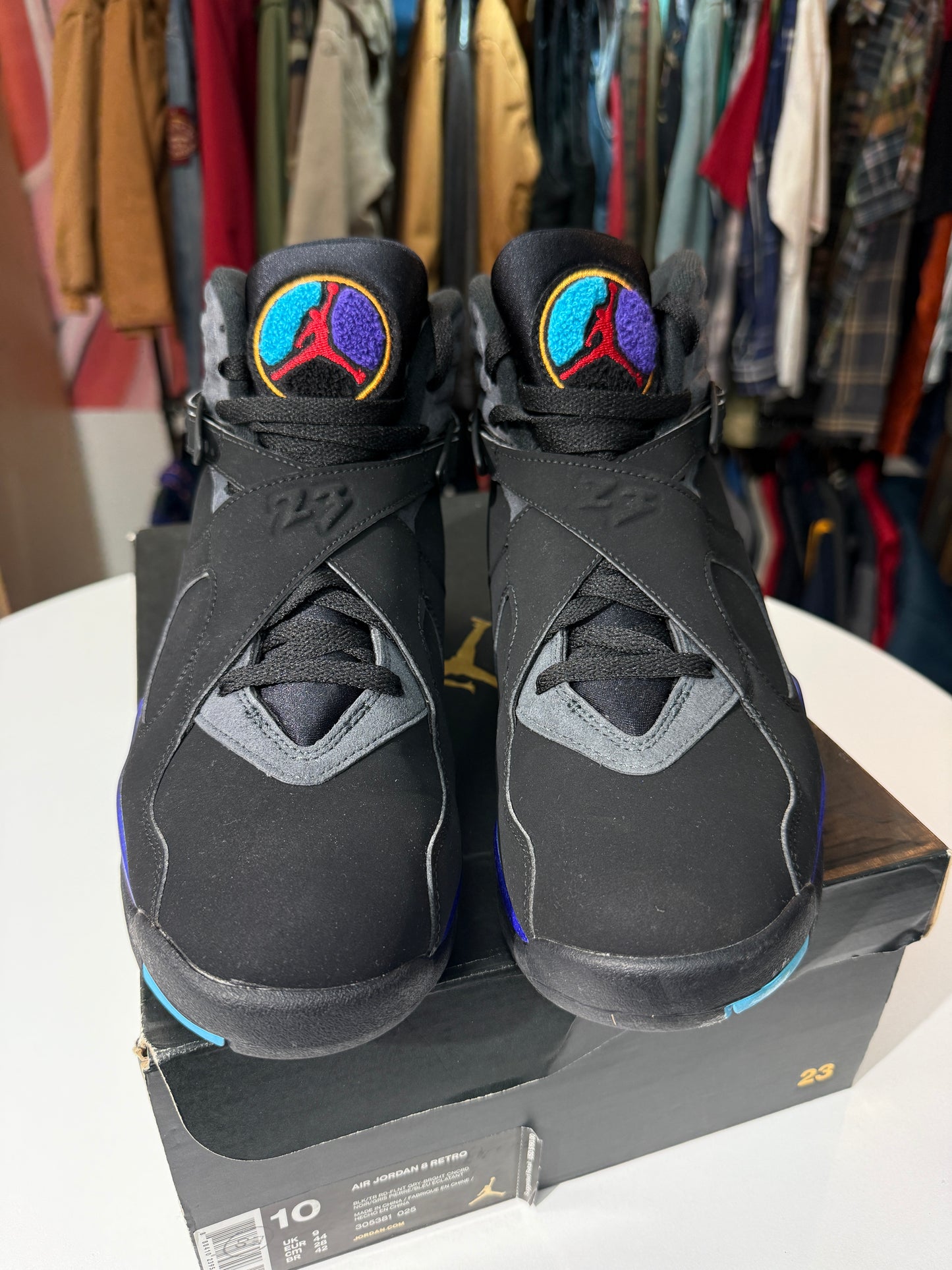 Preowned Aqua Jordan 8 (2015)