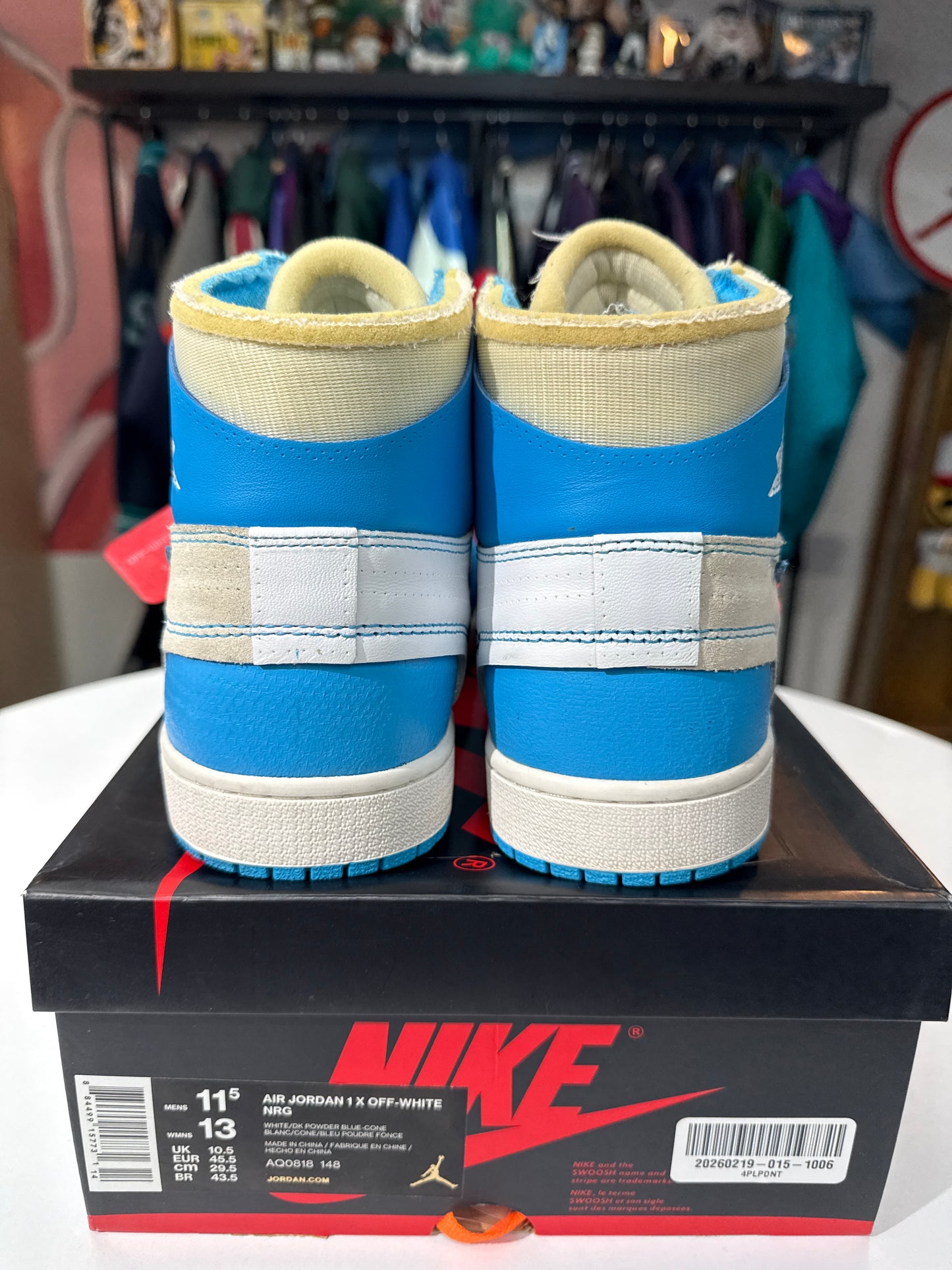 Preowned Off-White Jordan 1 University Blue