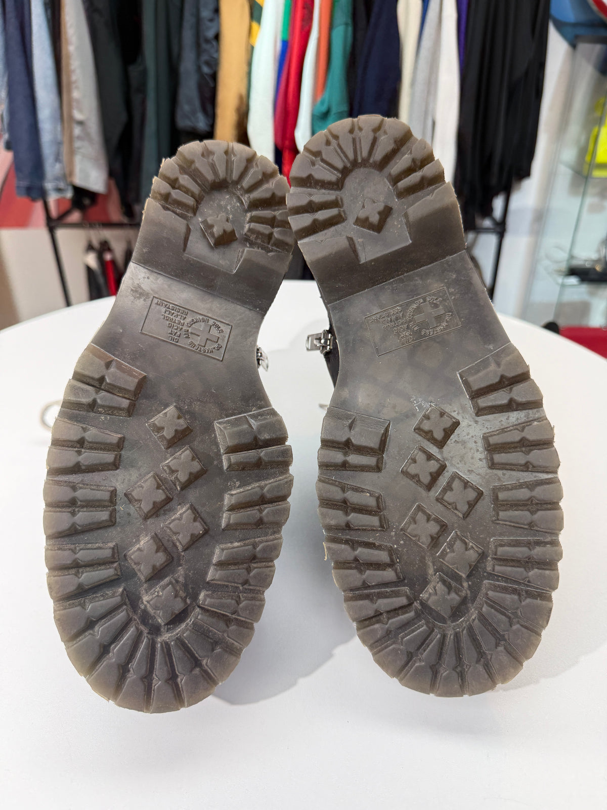 Preowned Rick Owens X Dr. Martens Steel Toe Boots