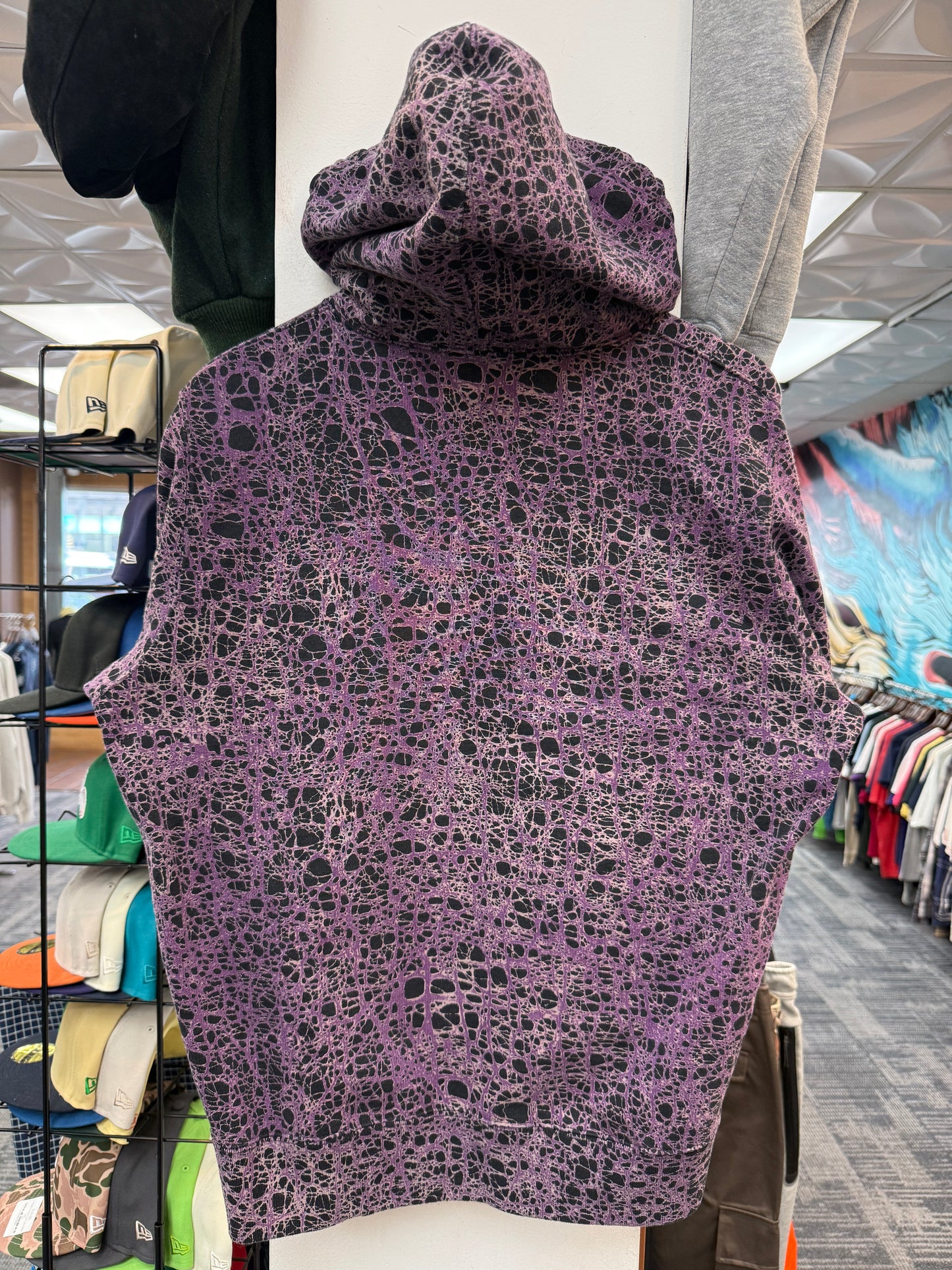 Supreme Purple Marble Hoodie