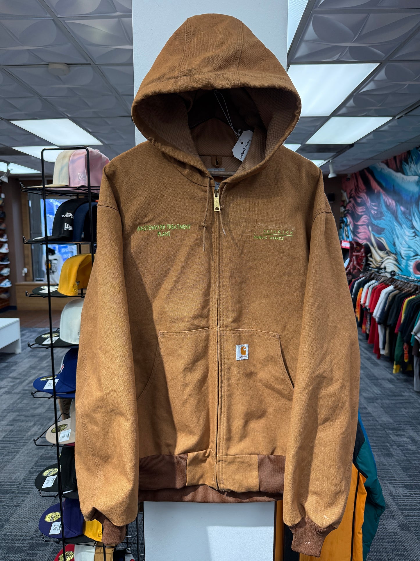 Carhartt Embroidered Tan Hooded Jacket