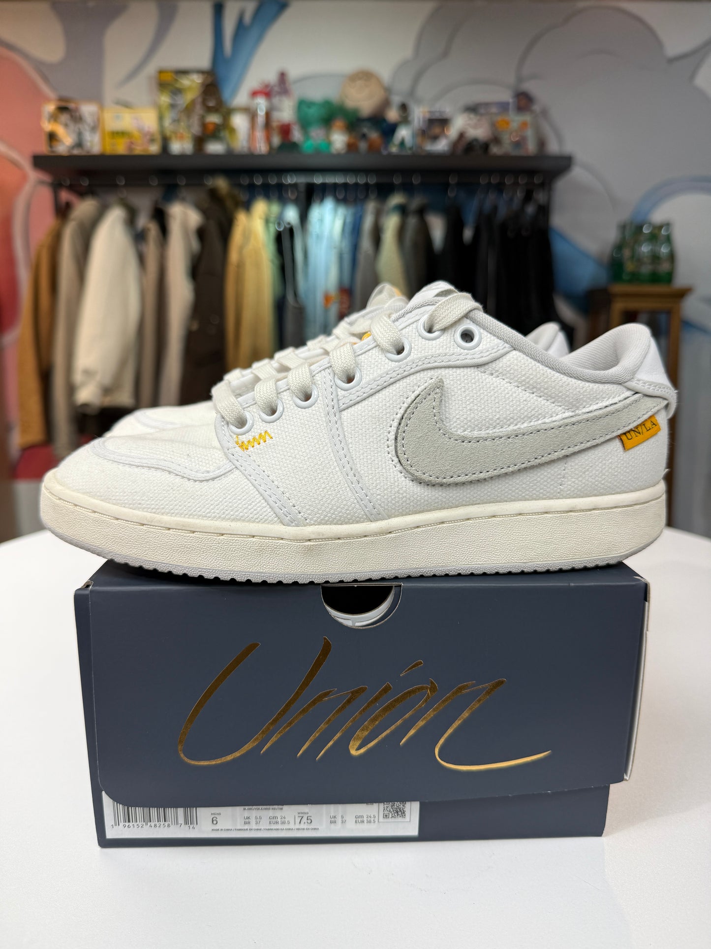 Preowned SP x Union White Air Jordan 1 Low