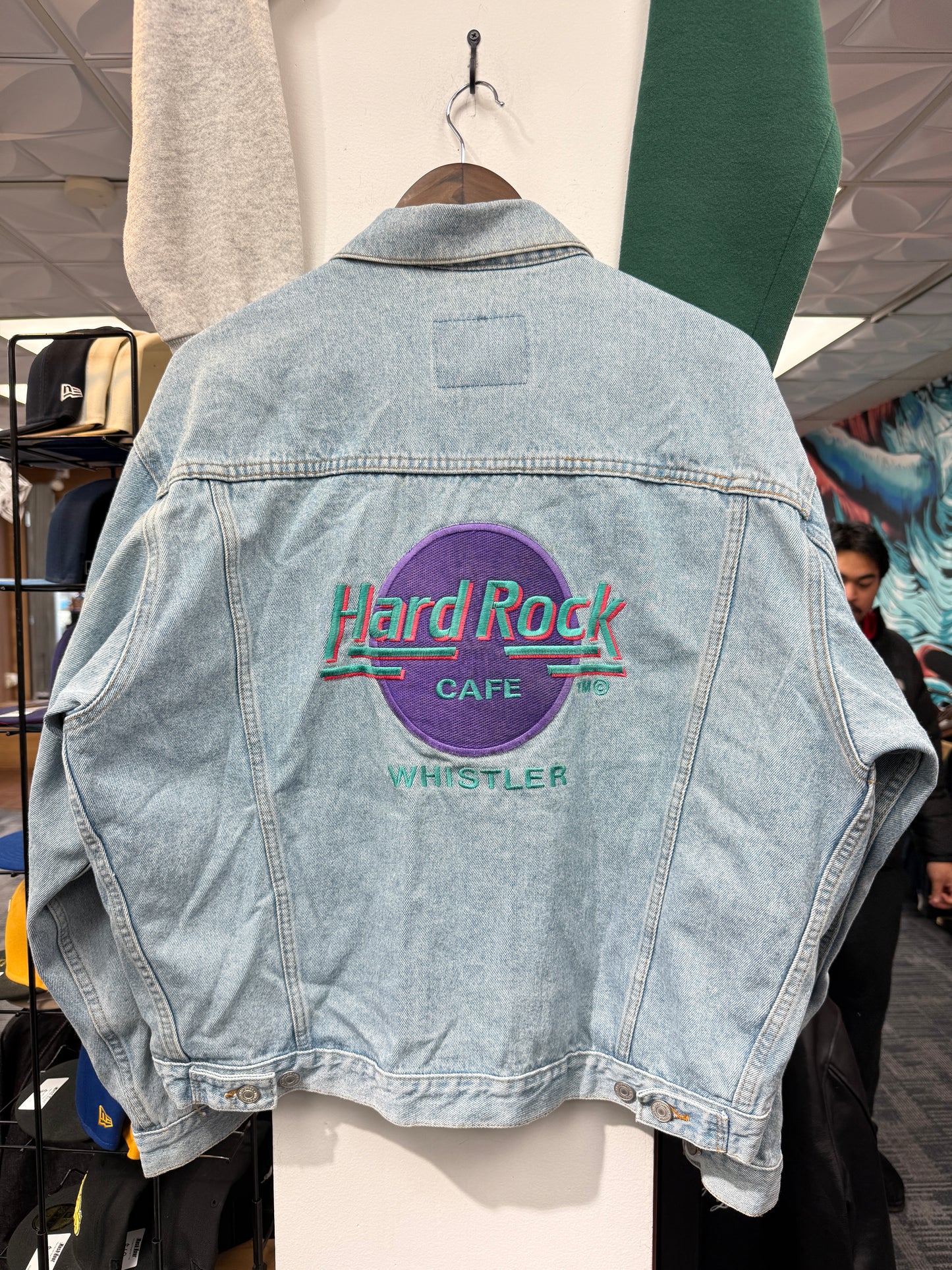 Vintage Whistler Hard Rock Cafe Denim Jacket