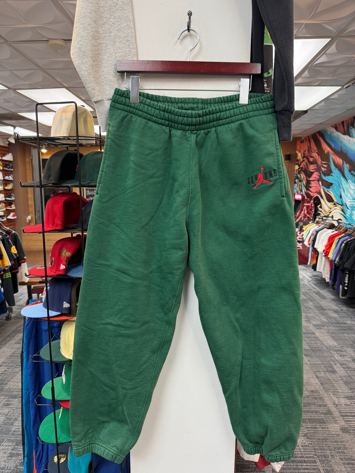 Supreme X Jordan Green Sweats