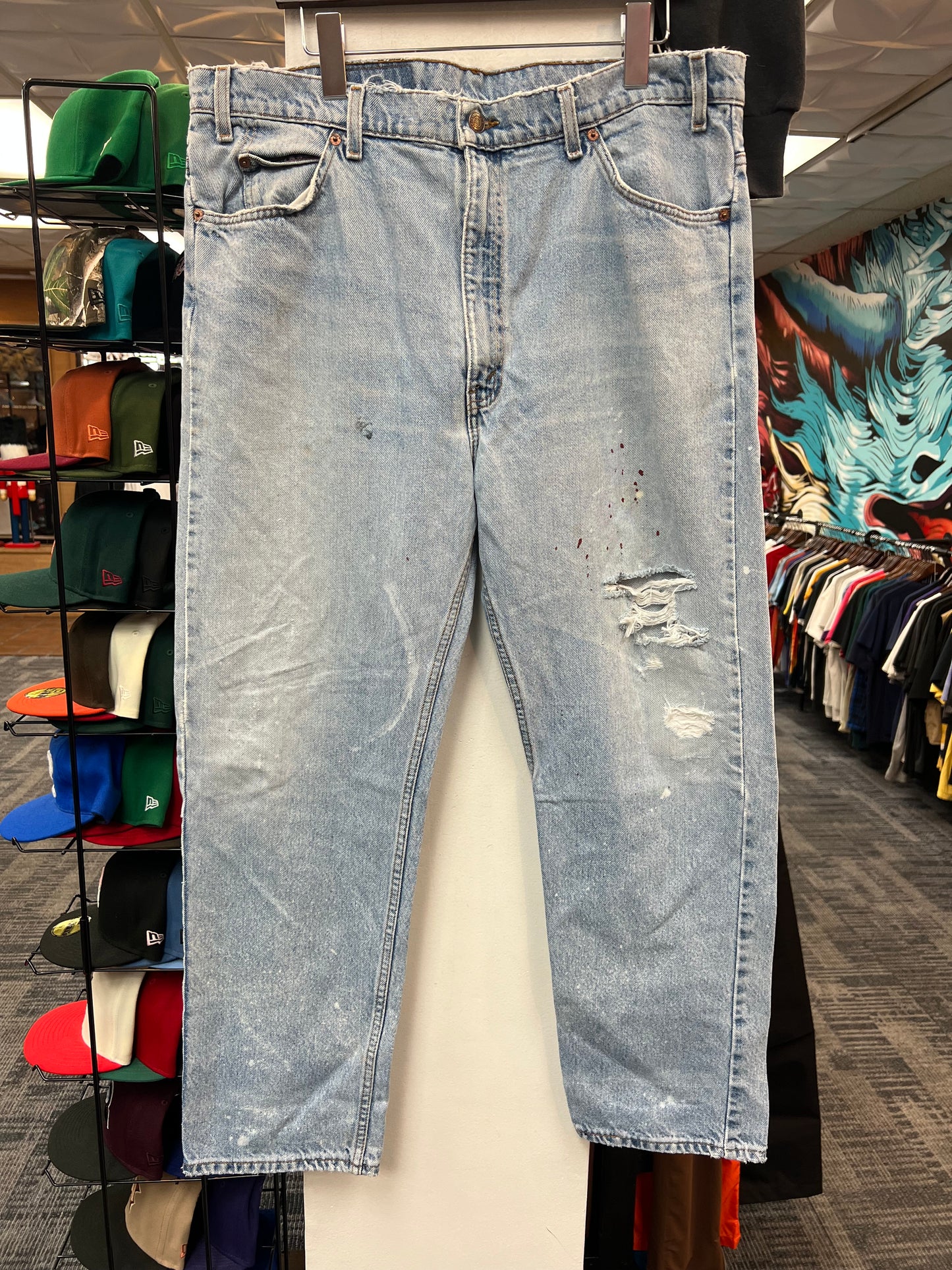 Levi’s Orange Label Light Wash Distressed Jeans