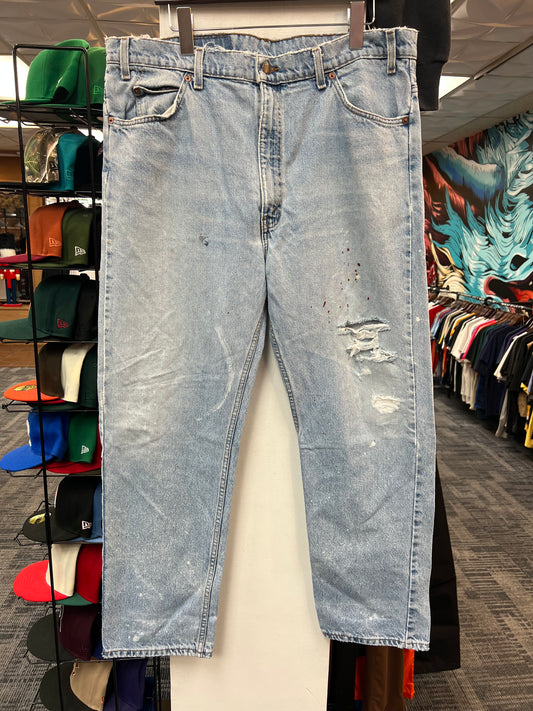 Levi’s Orange Label Light Wash Distressed Jeans